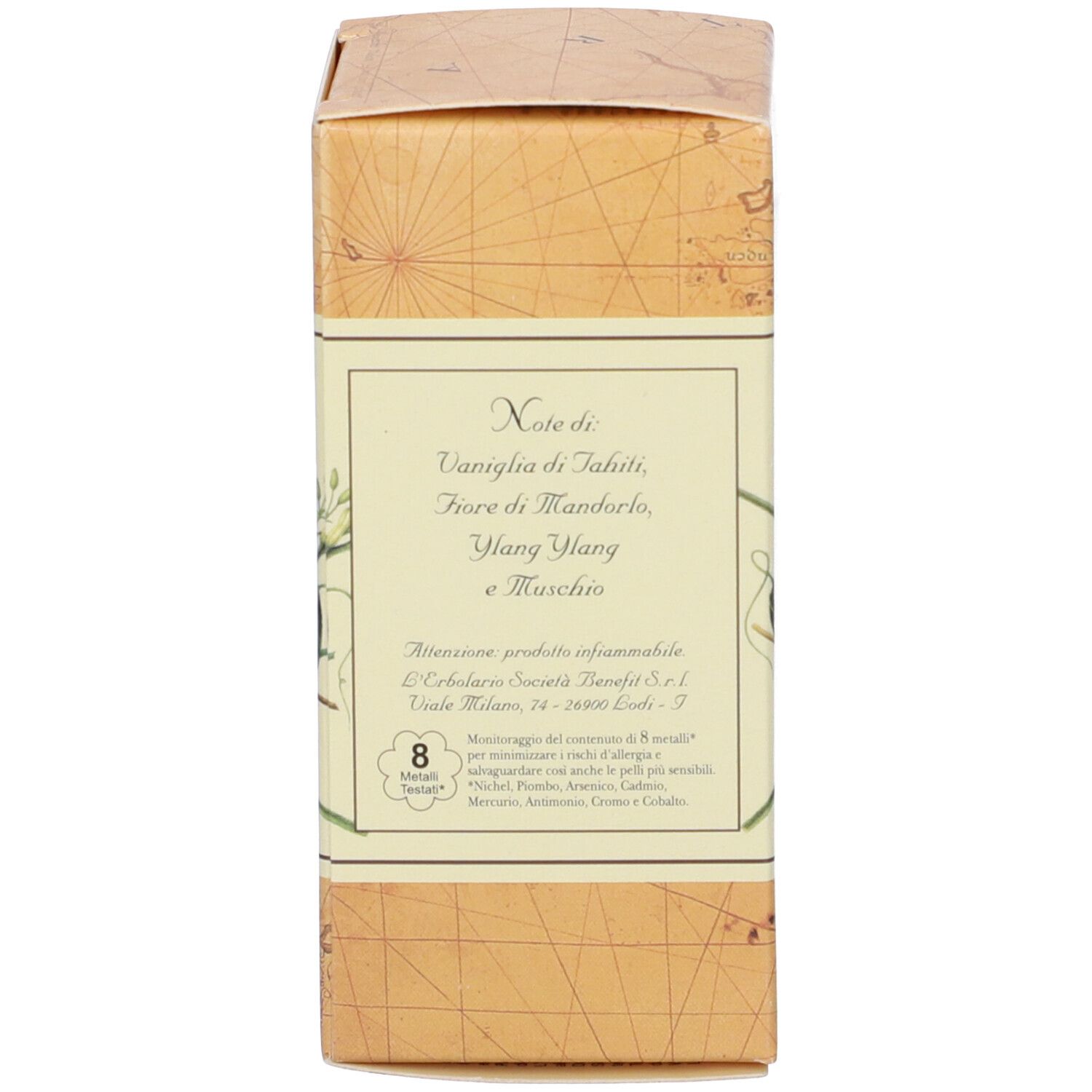 Verpackung mit Noten von Vanille, Mandorle, Ylang Ylang und Moschus. Enthält 8 Stück.