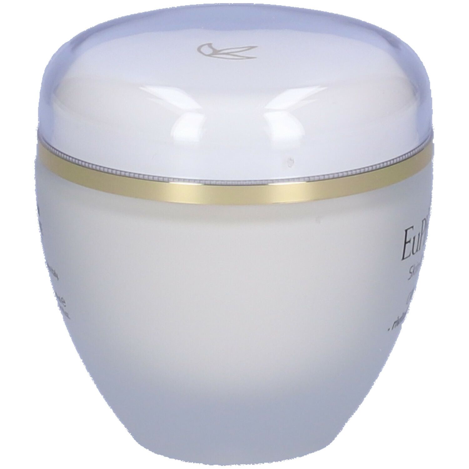 Vaso di crema con coperchio. Scritta EuPhidra Skin-Réveil.
