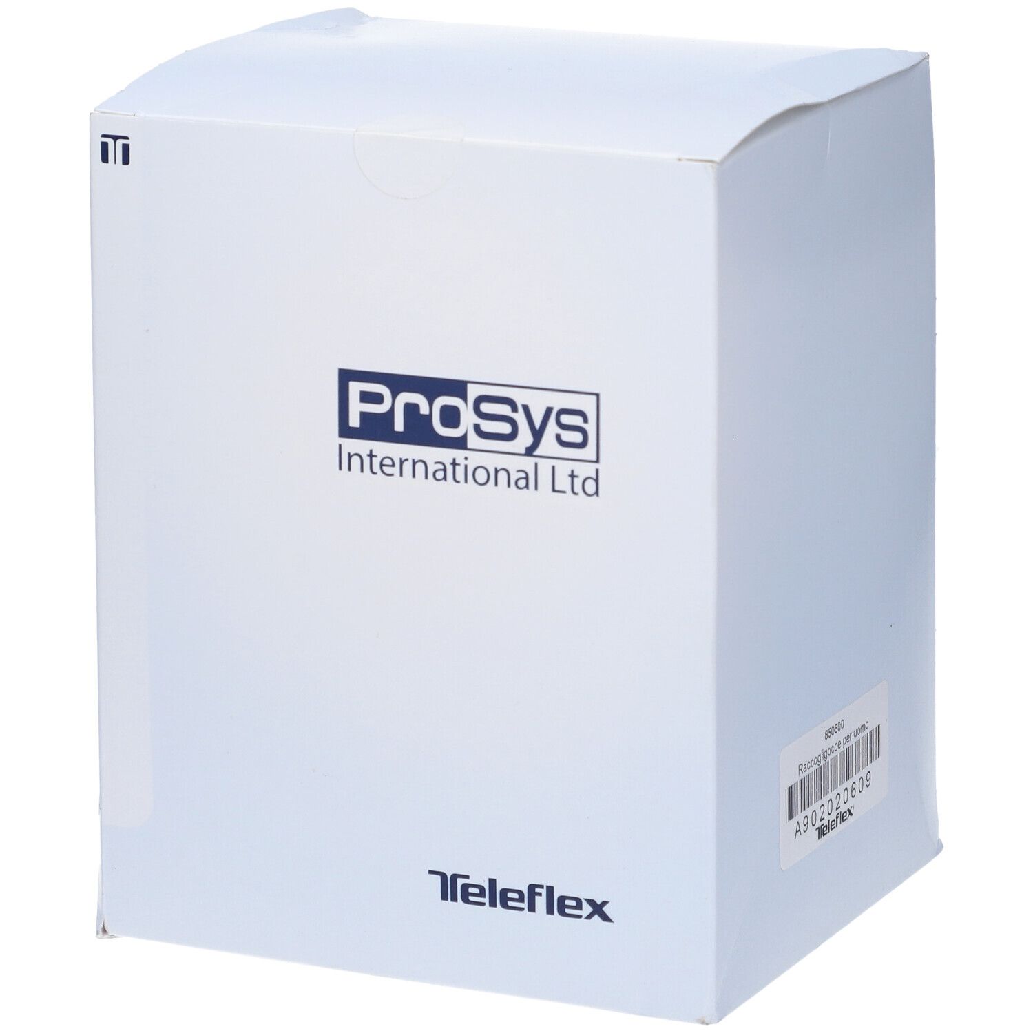 Weiße Box mit ProSys und Teleflex Logo. Enthält medizinische Produkte.