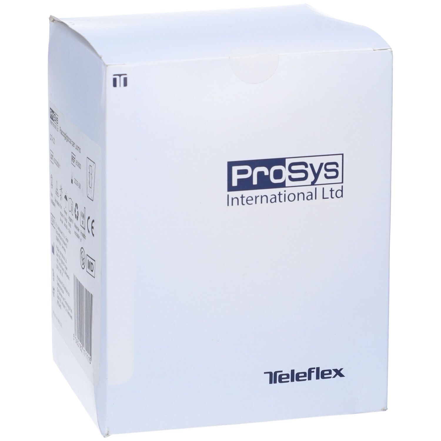 Weiße Box mit ProSys und Teleflex Logo. Enthält medizinische Produkte.