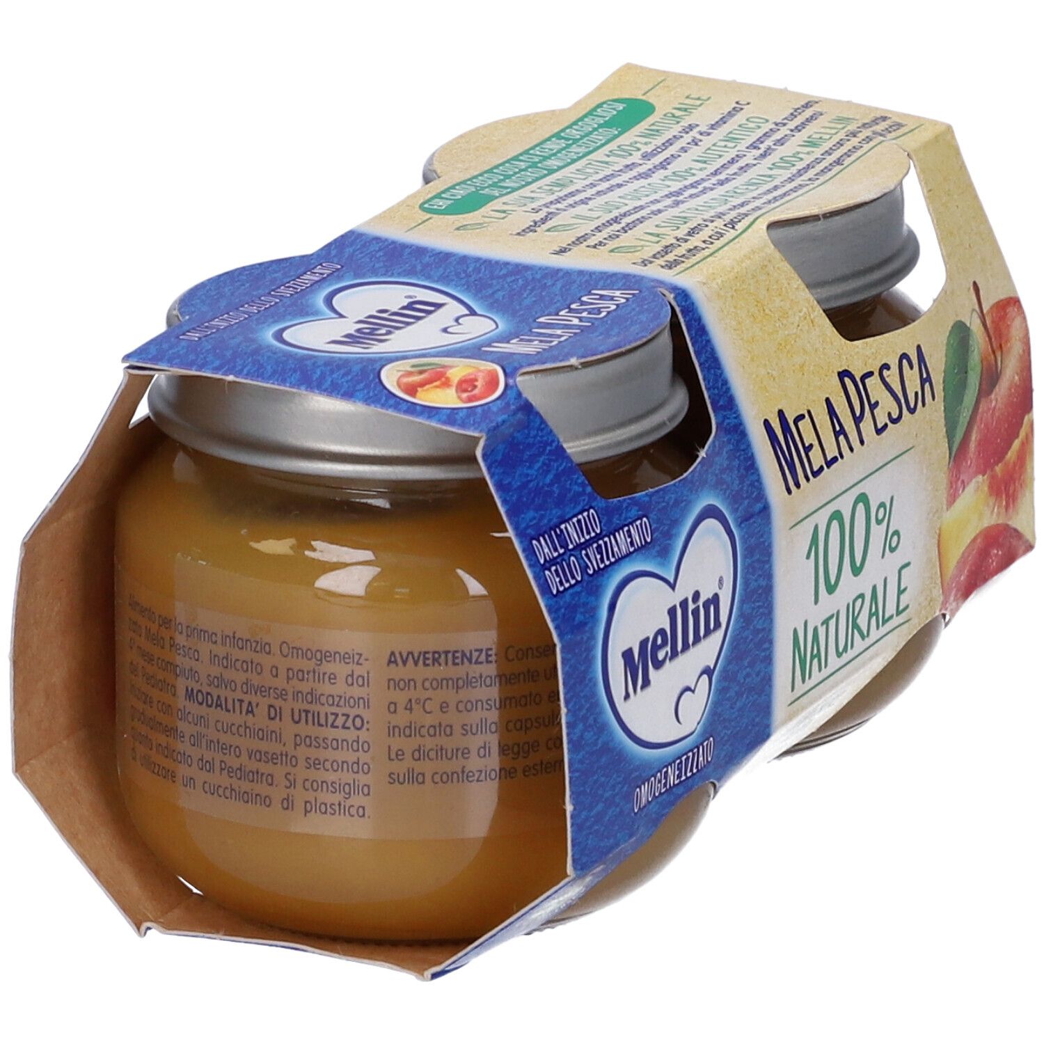 Mellin Pfirsich-Apfel-Brei 100 G 2 Stück Mellin