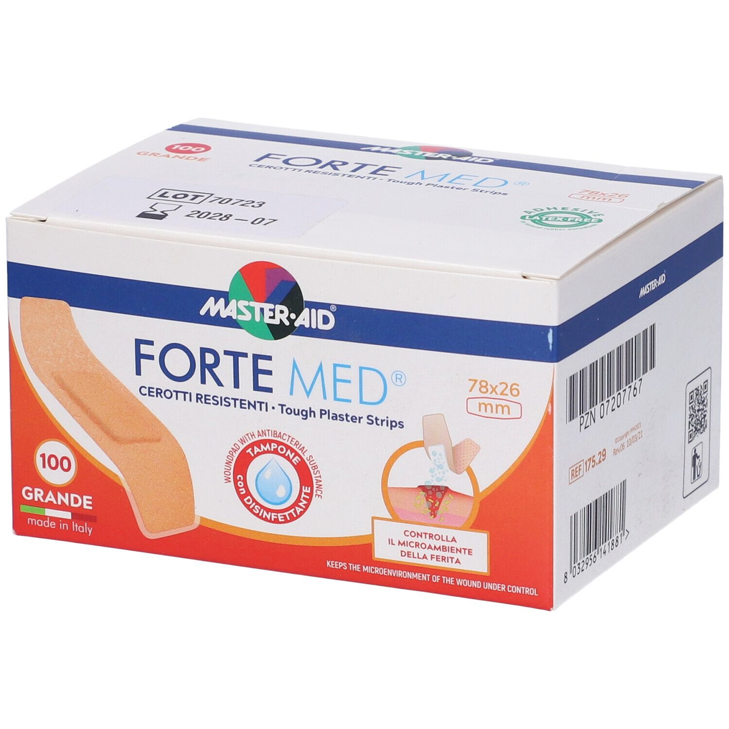 Master Aid Cerotto Master-Aid Forte Med Per Protezione Ferite 100 Pezzi - Immagine 3