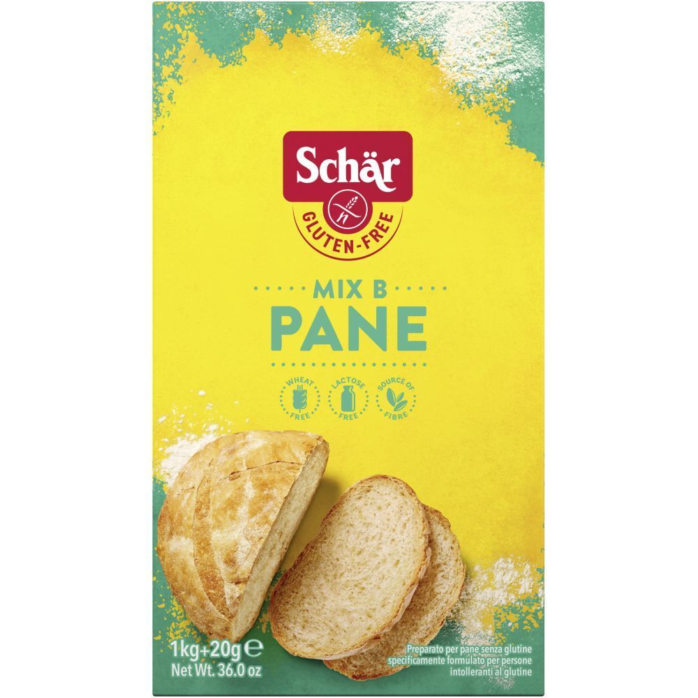 Schar Mix B Pane Backmischung, glutenfrei, mit Brotabbildung.