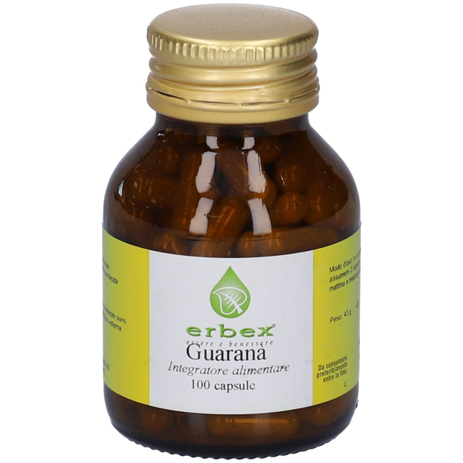 Guarana 100 Capsule - Integratore Per Il Tono Dell'Umore - Immagine 5