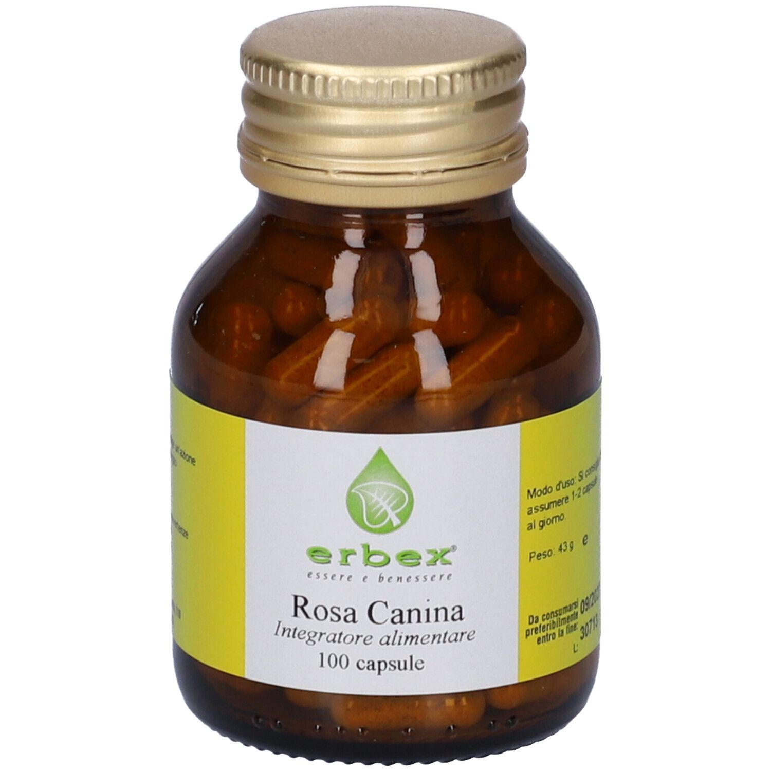 Erbex Rosa Canina 100 Capsule 430 Mg - Immagine 4