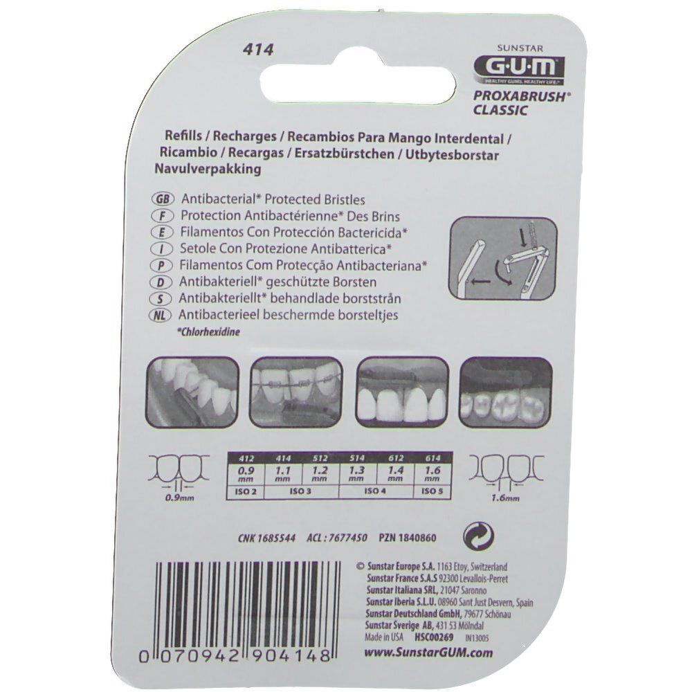 SUNSTAR GUM Proxabrush Classic - 8 Scovolini da 1,1 mm - Immagine 8