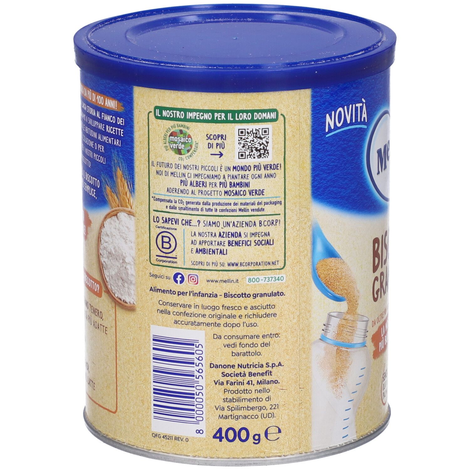 Mellin Keks Granulat 400 G Neue Verpackung Mellin