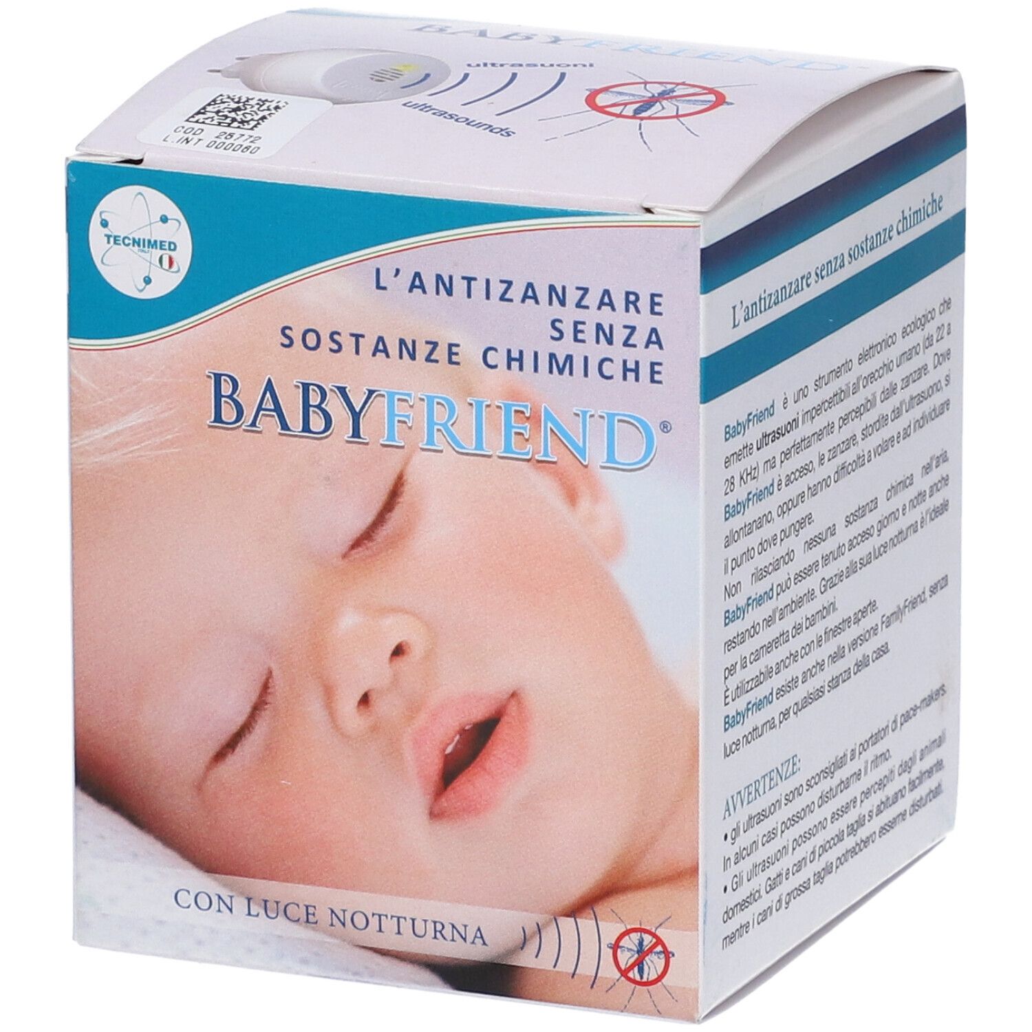 BabyFriend Sacciazanzare ad Ultrasuoni con Luce Notturna