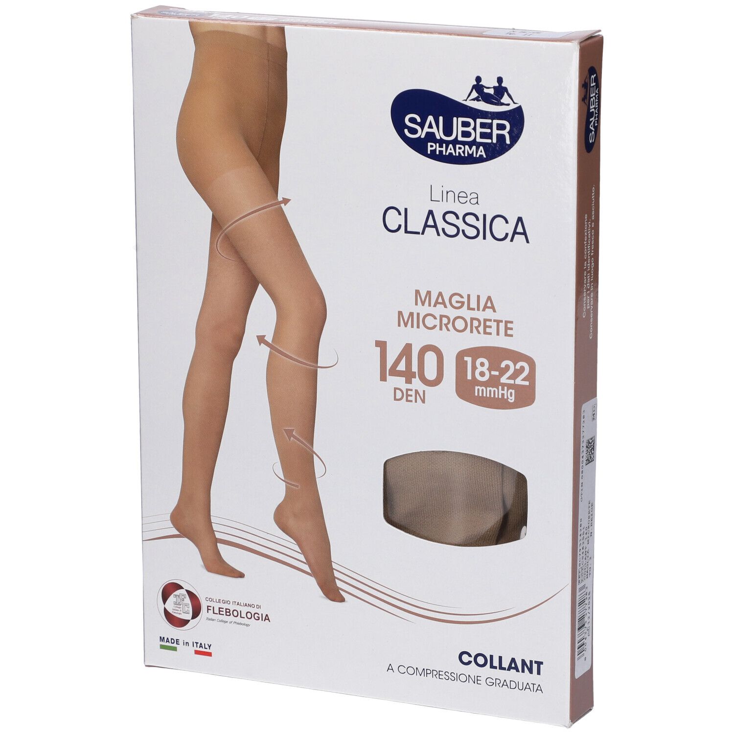 Sauber Collant 140 Denari Maglia Microrete Neutro Beige 2 Linea Classica - Immagine 8