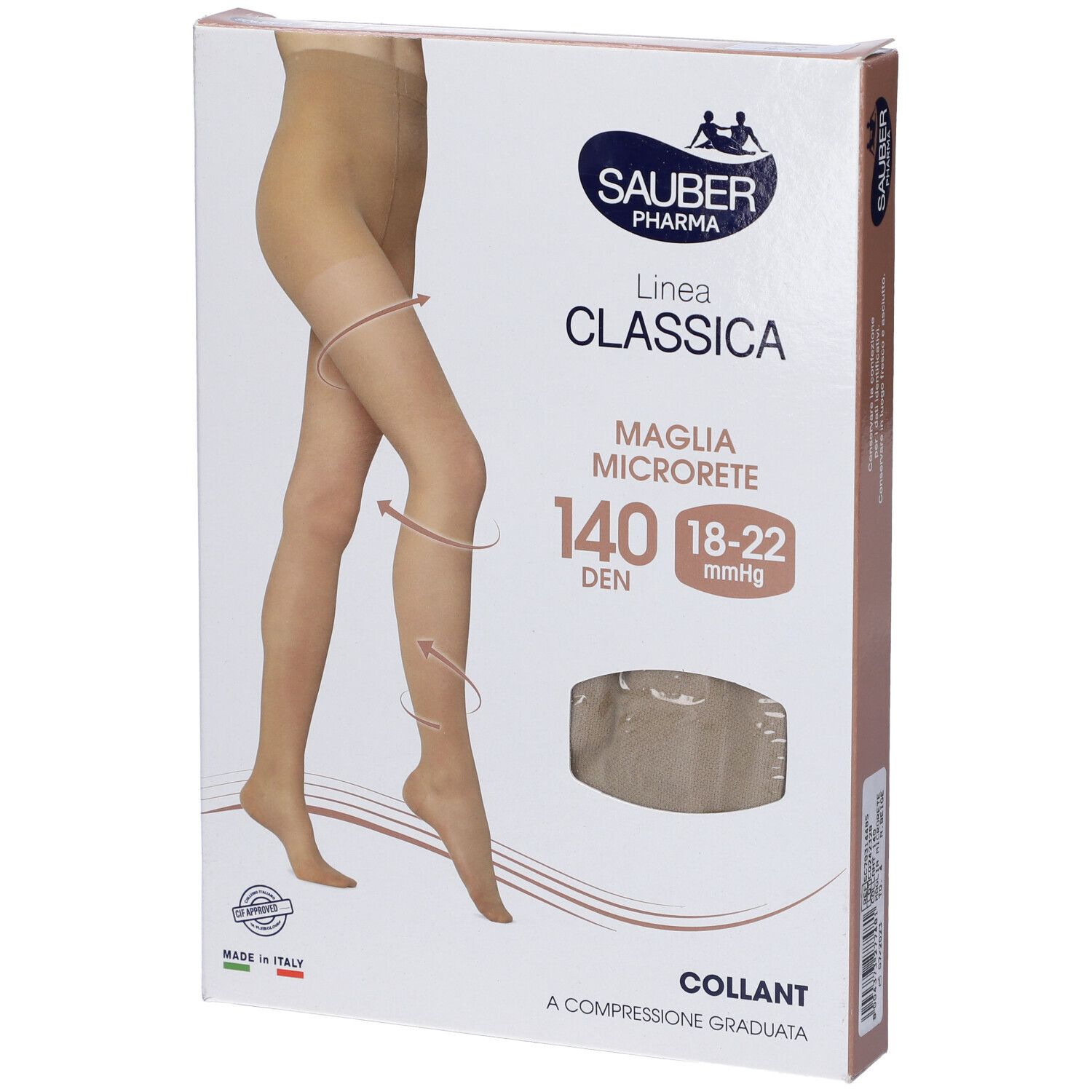 Confezione Sauber Classica 140 Den Neutro Beige. Immagine del prodotto e informazioni.