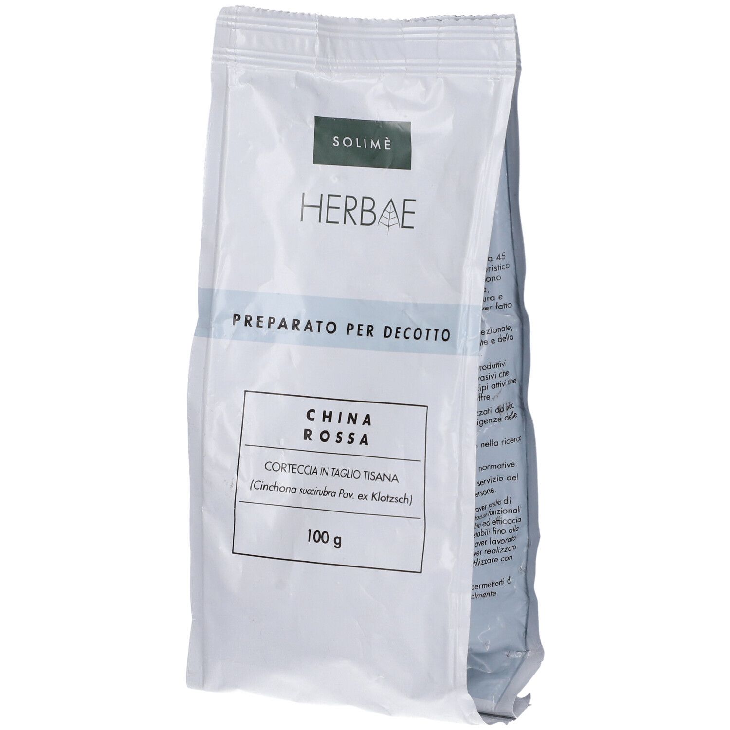 Busta con scritta CHINA ROSSA. Scritta HERBAE. 100 g.