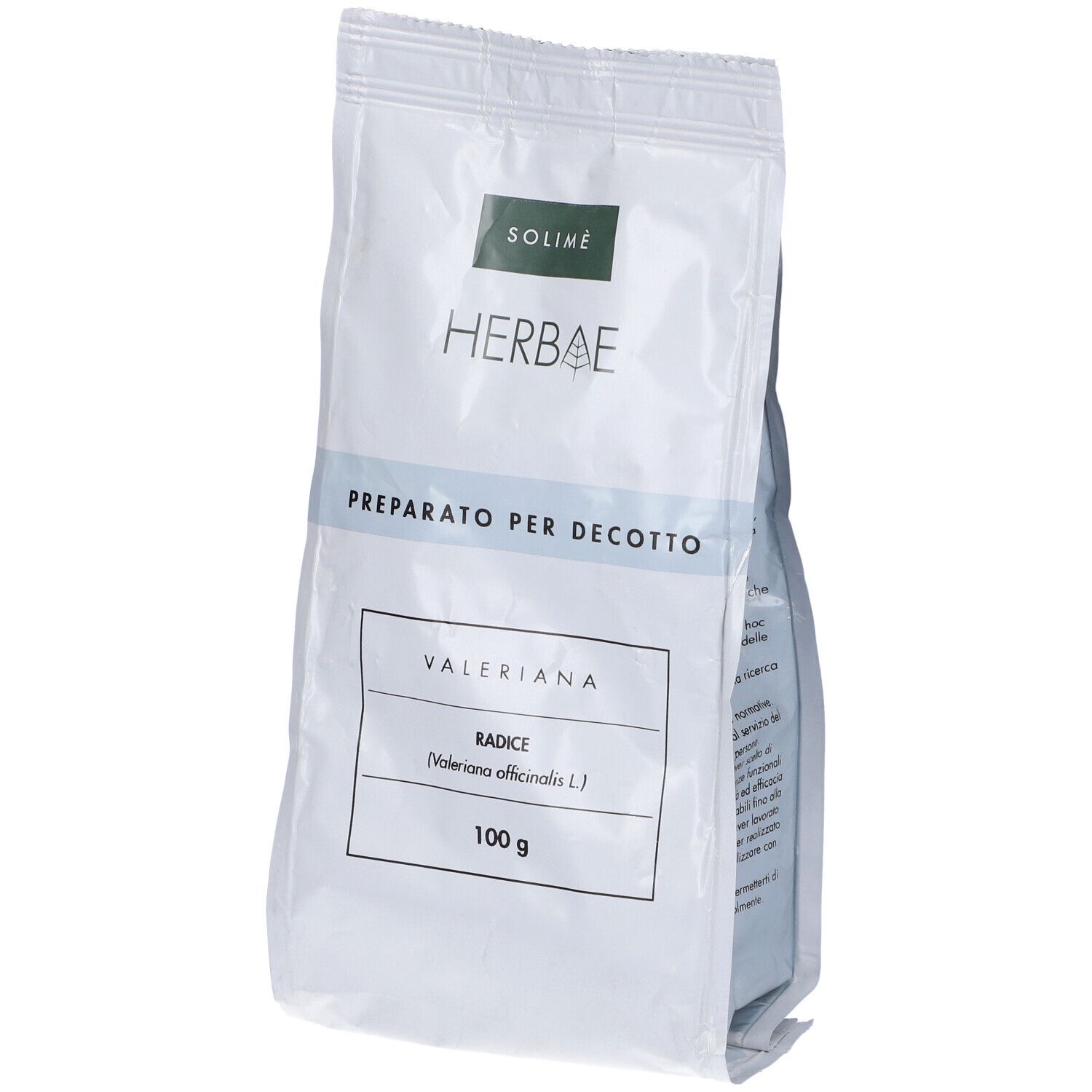 Busta con Valeriana Radice 100g. Marchio Solimè Herbae.