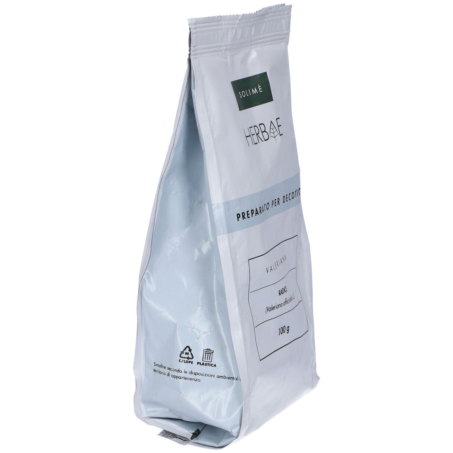 Busta con Valeriana Radice 100g. Marchio Solimè Herbae.