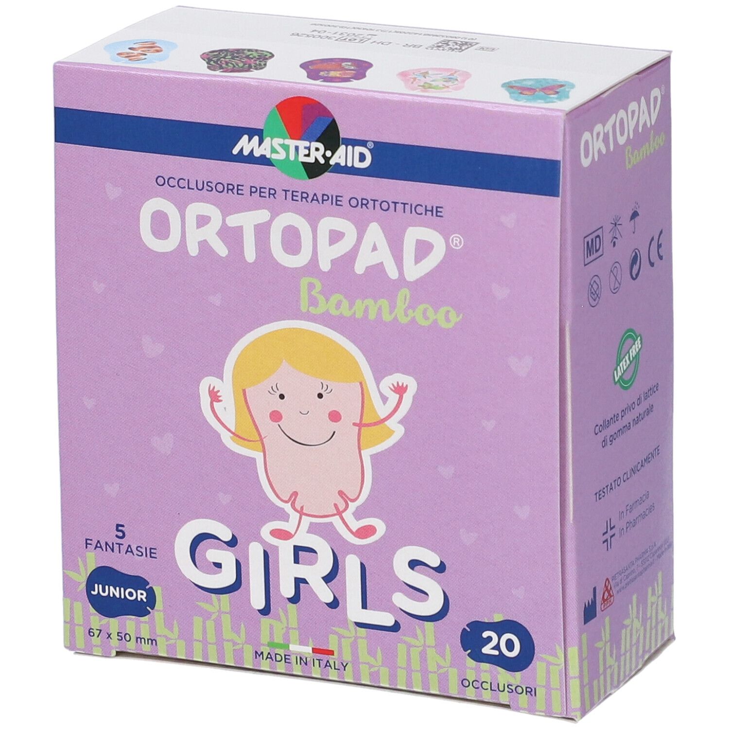 Ortopad Girls Junior 20Pz 20 St Pflaster