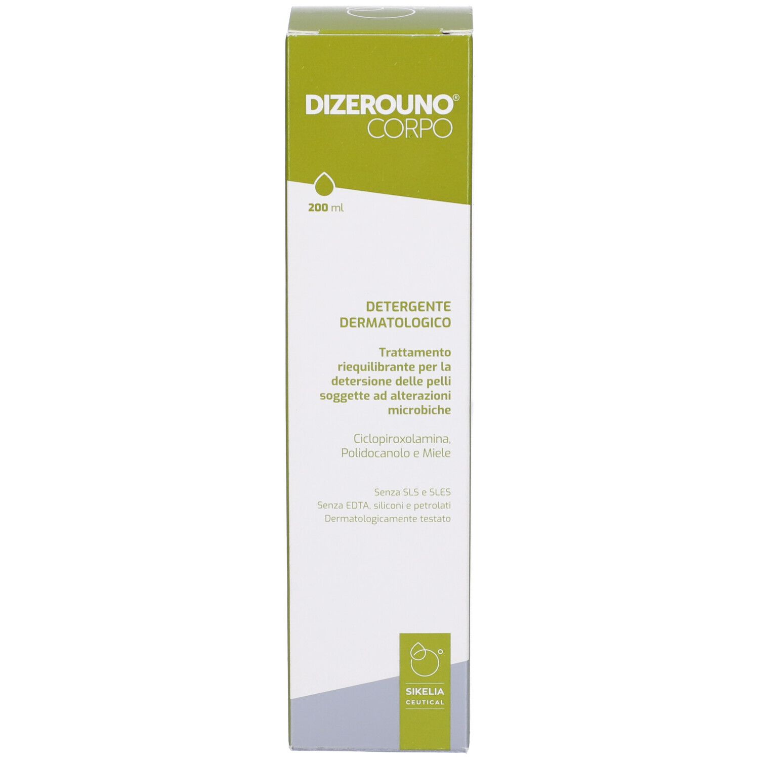 Dizerouno Corpo: Dermatologisches Reinigungsmittel, 200ml. Behandelt Haut mit mikrobiellen Veränderungen.