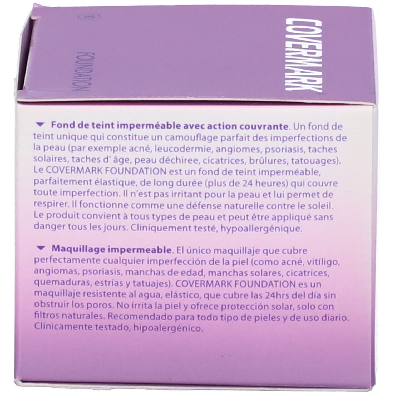 Retro della confezione del prodotto. Testo sulle proprietà e gli ingredienti del prodotto.
