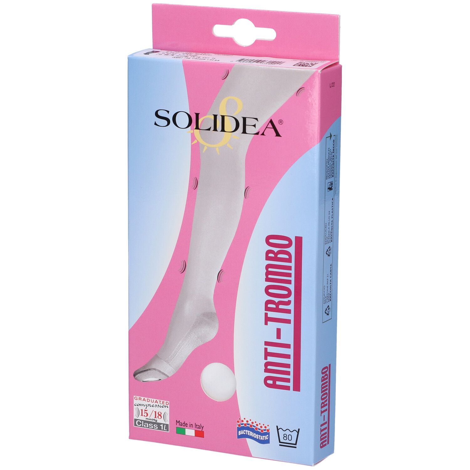 SOLIDEA Calze Anti-Trombo Bianco Taglia L