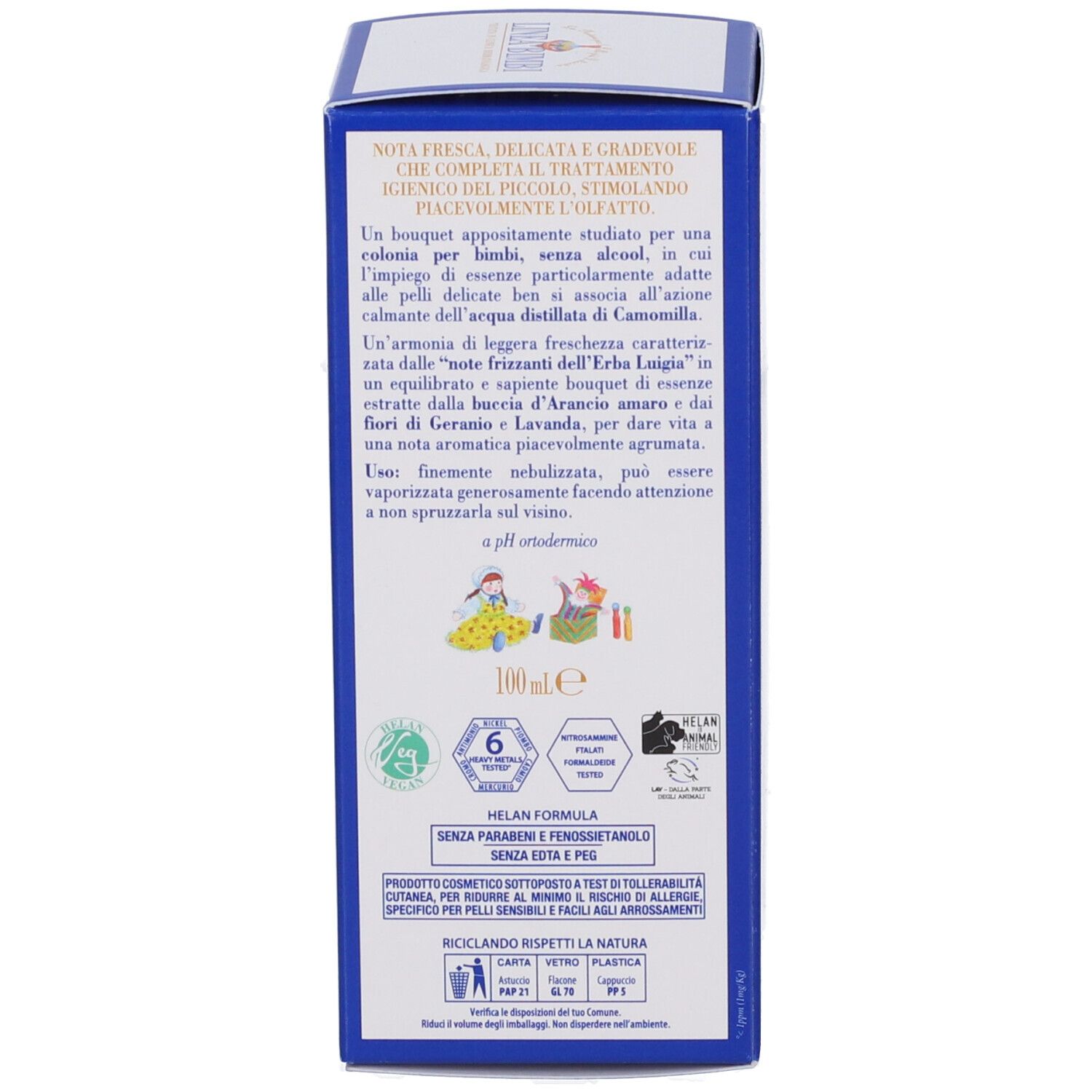 Vorderseite der Kartonverpackung mit Bärenmotiv, 100ml.