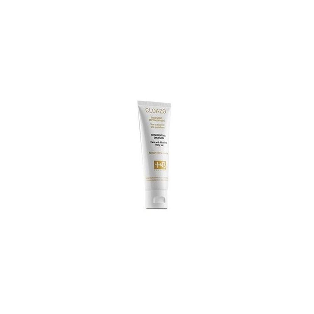 Tubo di crema con nome del prodotto e ingredienti. Tubo bianco con dettagli oro e neri.
