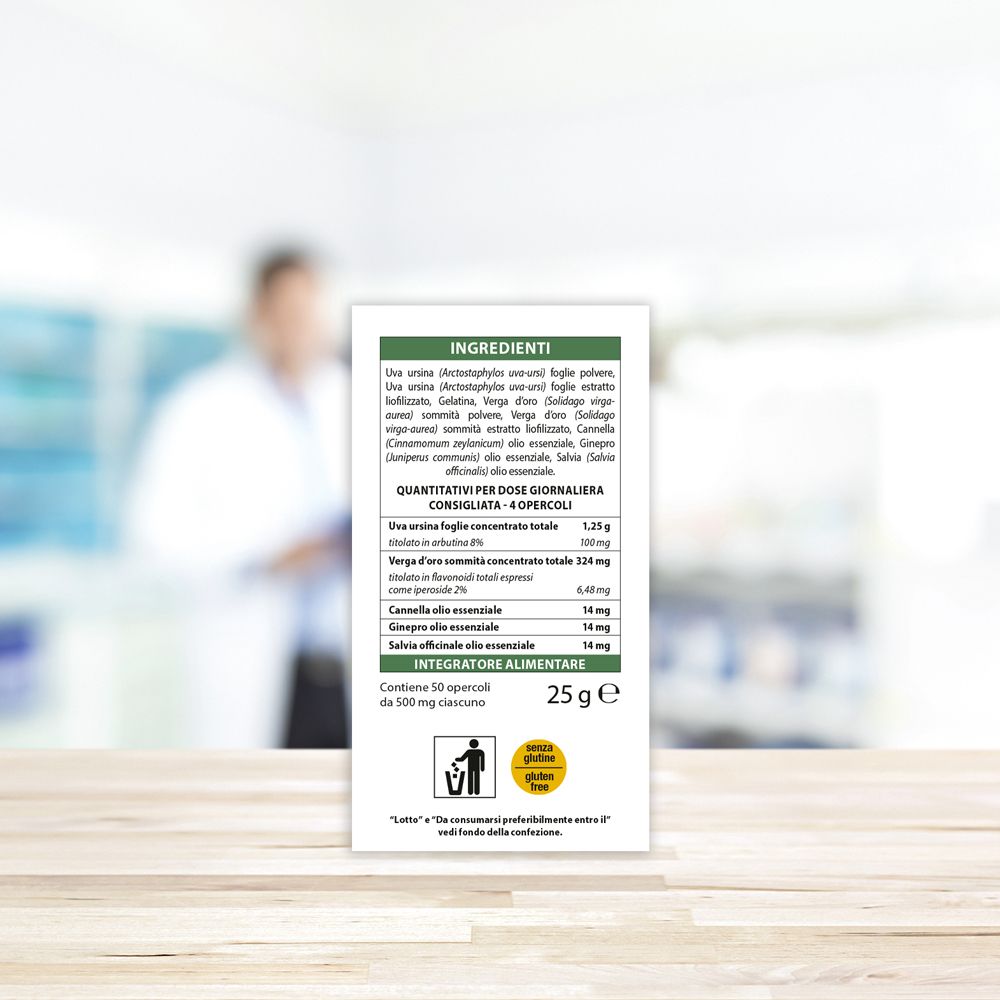 Rückseite der Cistilene-Schachtel. Enthält Zutatenliste und Nährwertangaben. 25 g.