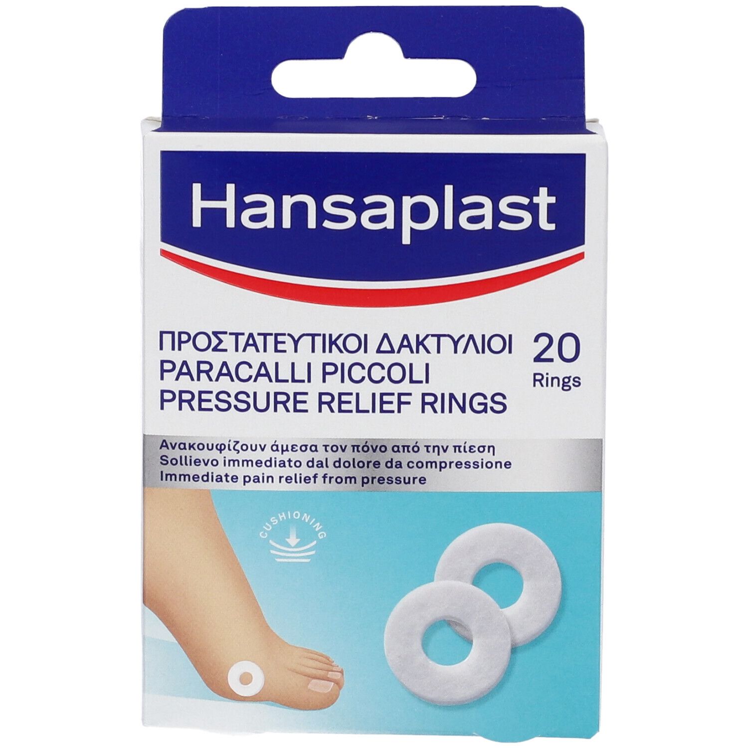 Hansaplast Druckentlastungsringe für Hühneraugen, 20 Stück.