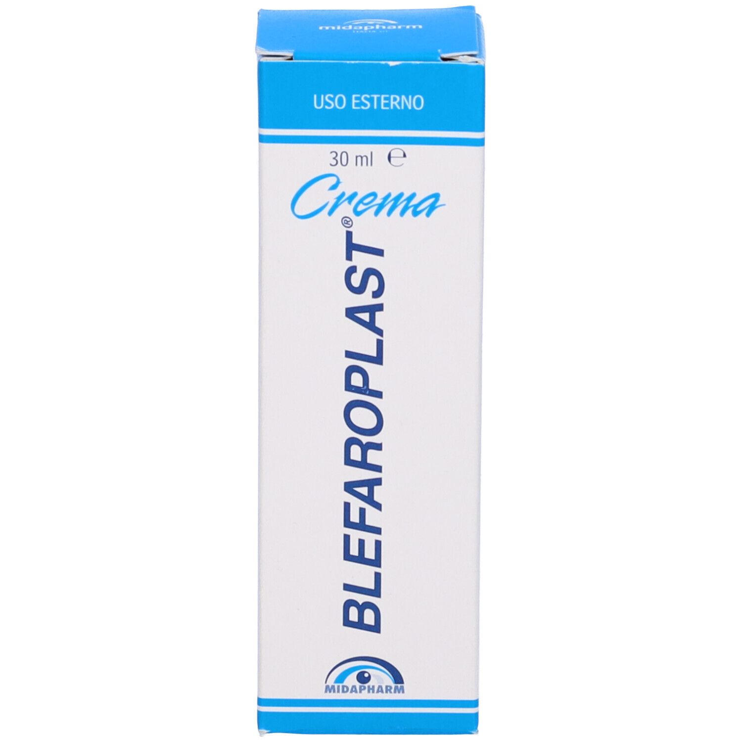 Scatola con "BLEFAROPLAST" e "Crema".