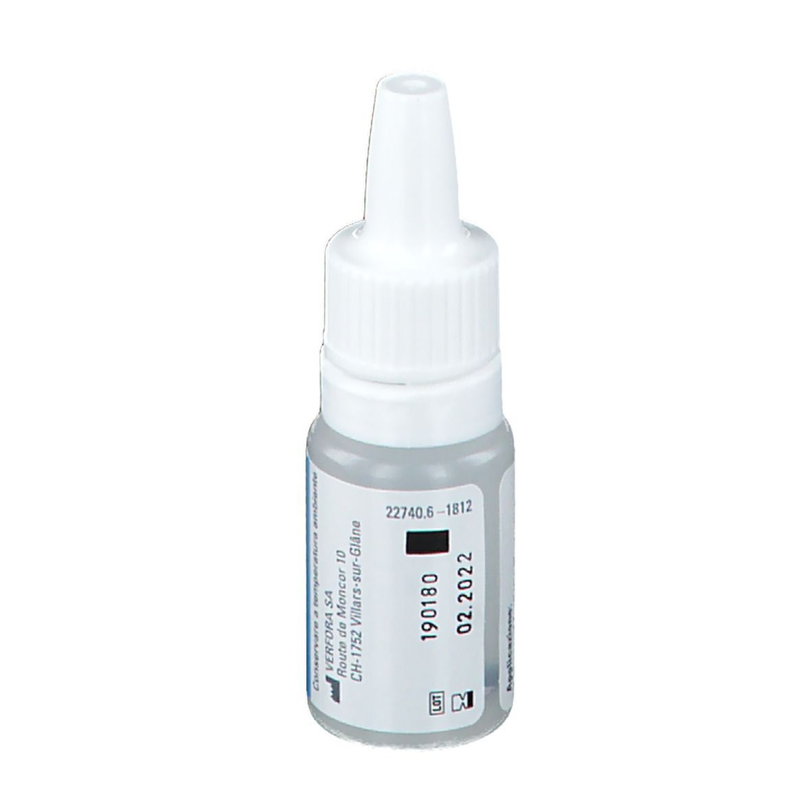 Flacone Otalgan Cerunex con contagocce. Scritta Otalgan e Cerunex. 10 ml. Marchio CE.