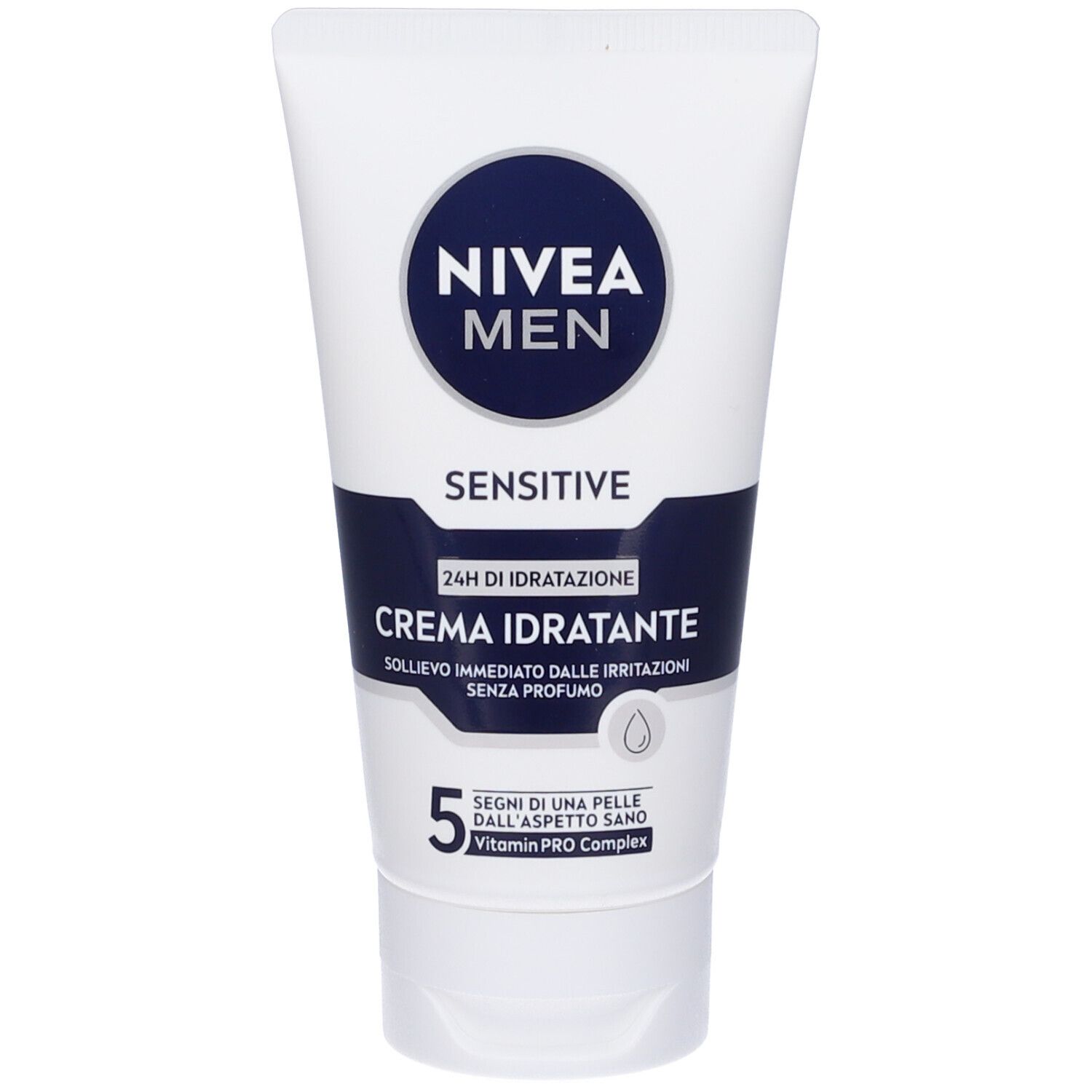 Nivea Men Sensitive Crema Idratante 75 ml, Crema viso uomo lenitiva per pelli sensibili e delicate