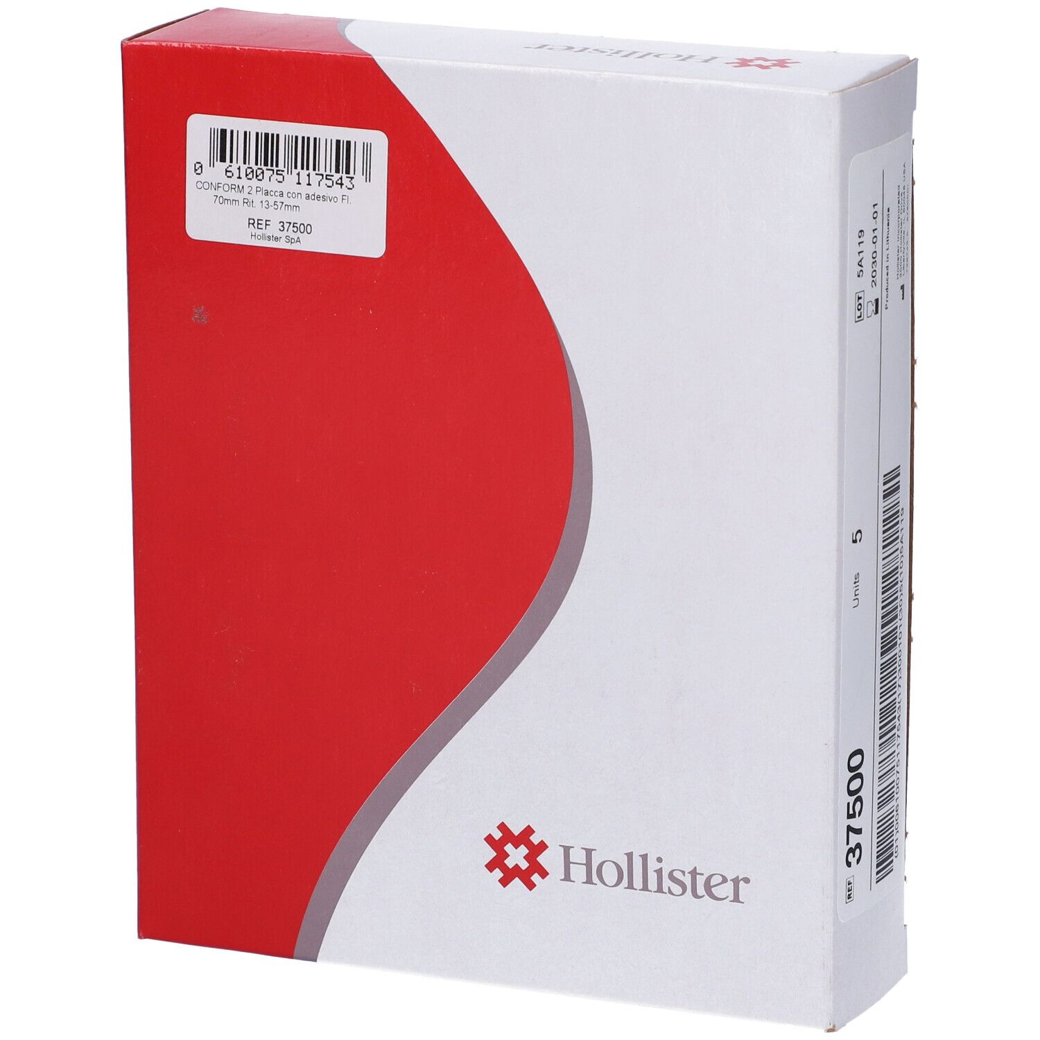 Placca Con Adesivo Flangia Flottante 70Mm Ritagliabile 13/57Mm 5 Pezzi Conform2 Hollister