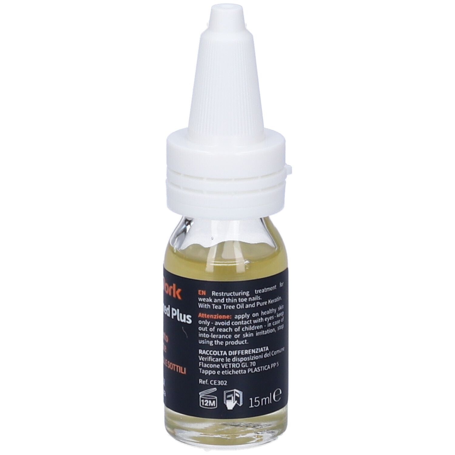 Piccolo flacone con tappo bianco. Scritta: "TecniWork Rigenamed Plus".