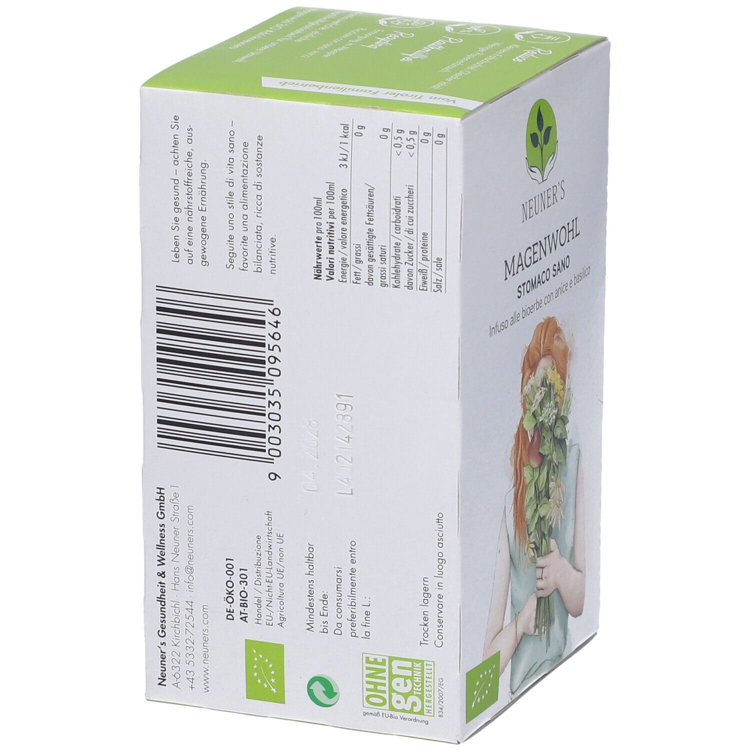 Neuner's Bio Magenwohl Kräutertee Beutel