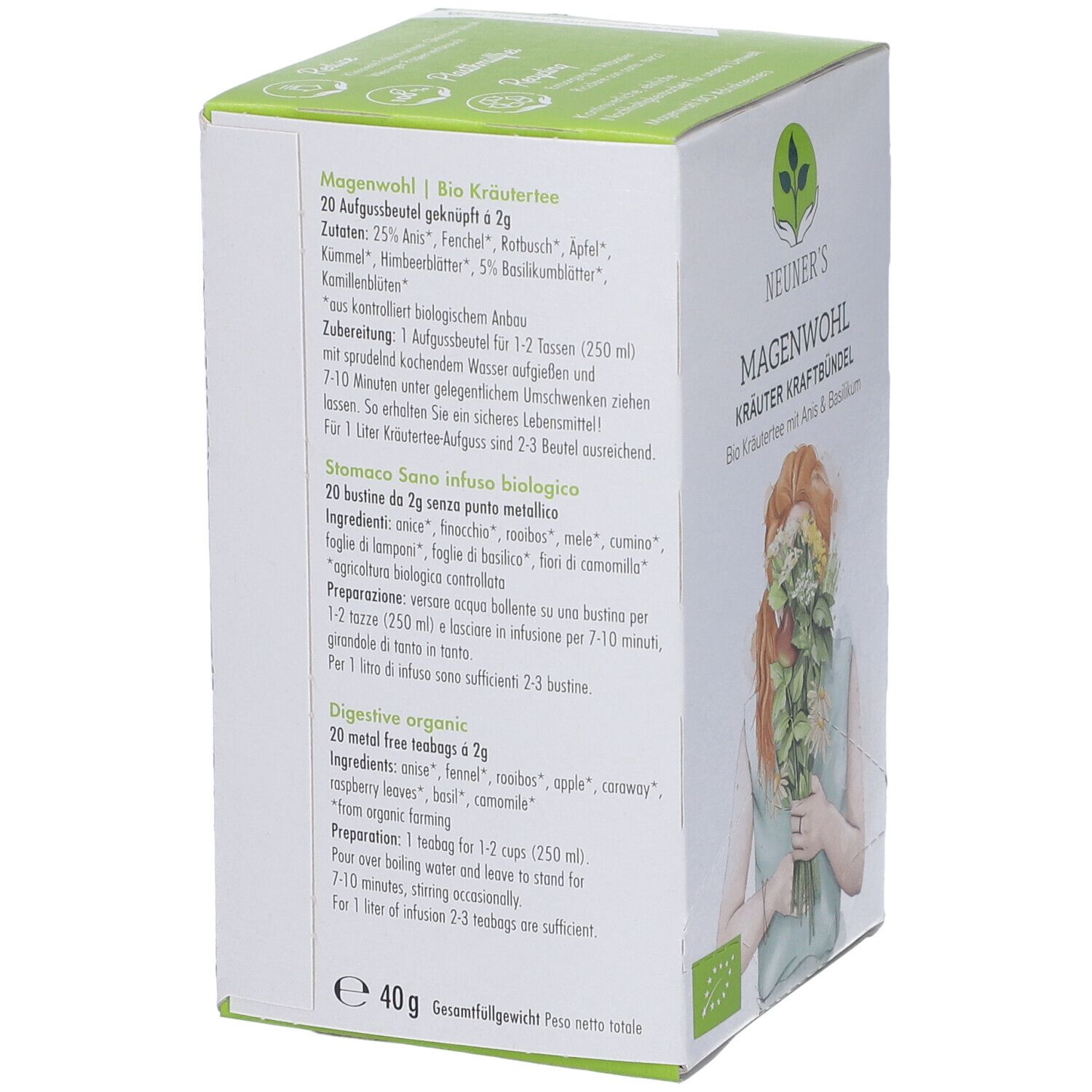 Neuner's Bio Magenwohl Kräutertee Beutel