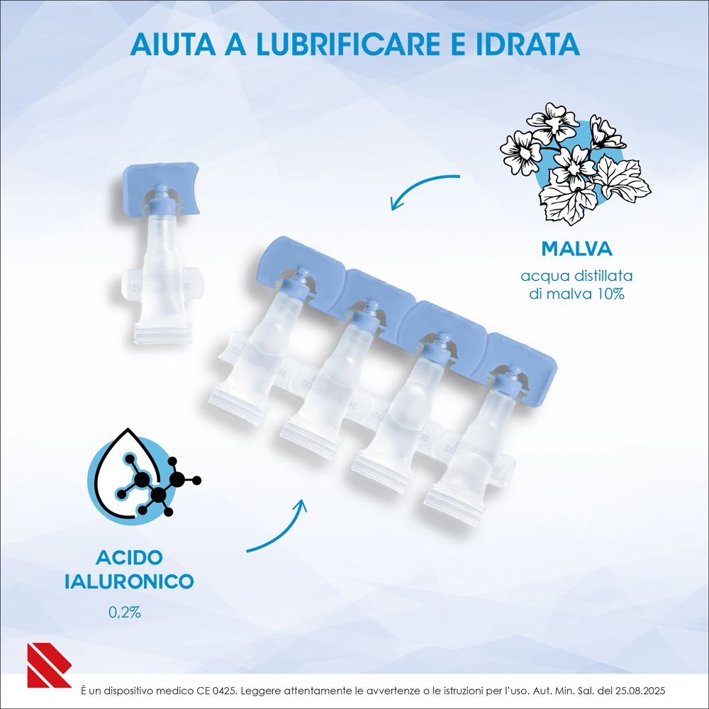 Eumill Protection Augentropfen, 2x5 Einzeldosen, Malve und Hyaluronsäure.