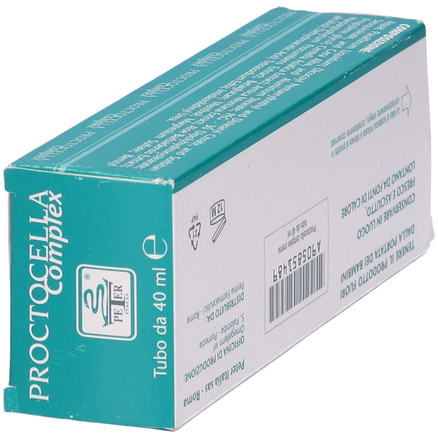 Confezione in cartone turchese con nome e logo del prodotto. Volume: 40 ml. Informazioni sul produttore.