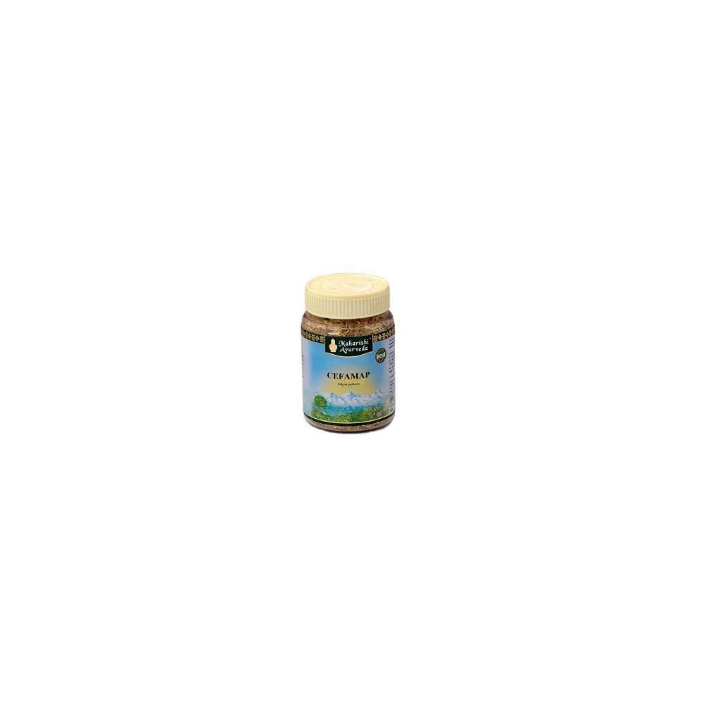 Contenitore con contenuto marrone e coperchio color crema. Scritta: Cefamap.