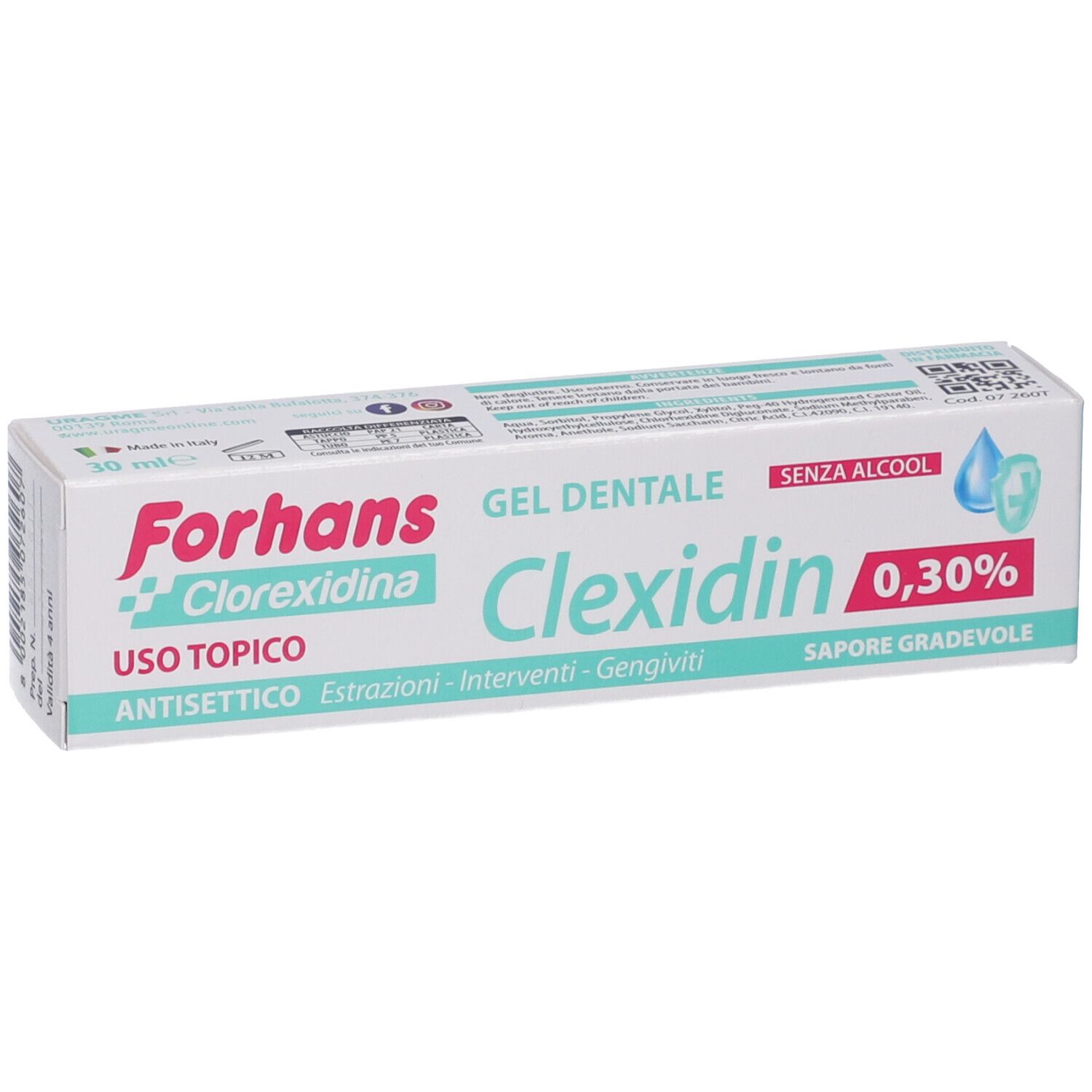 Forhans Clexidin 0,30% Dentalgel, 30ml, ohne Alkohol.