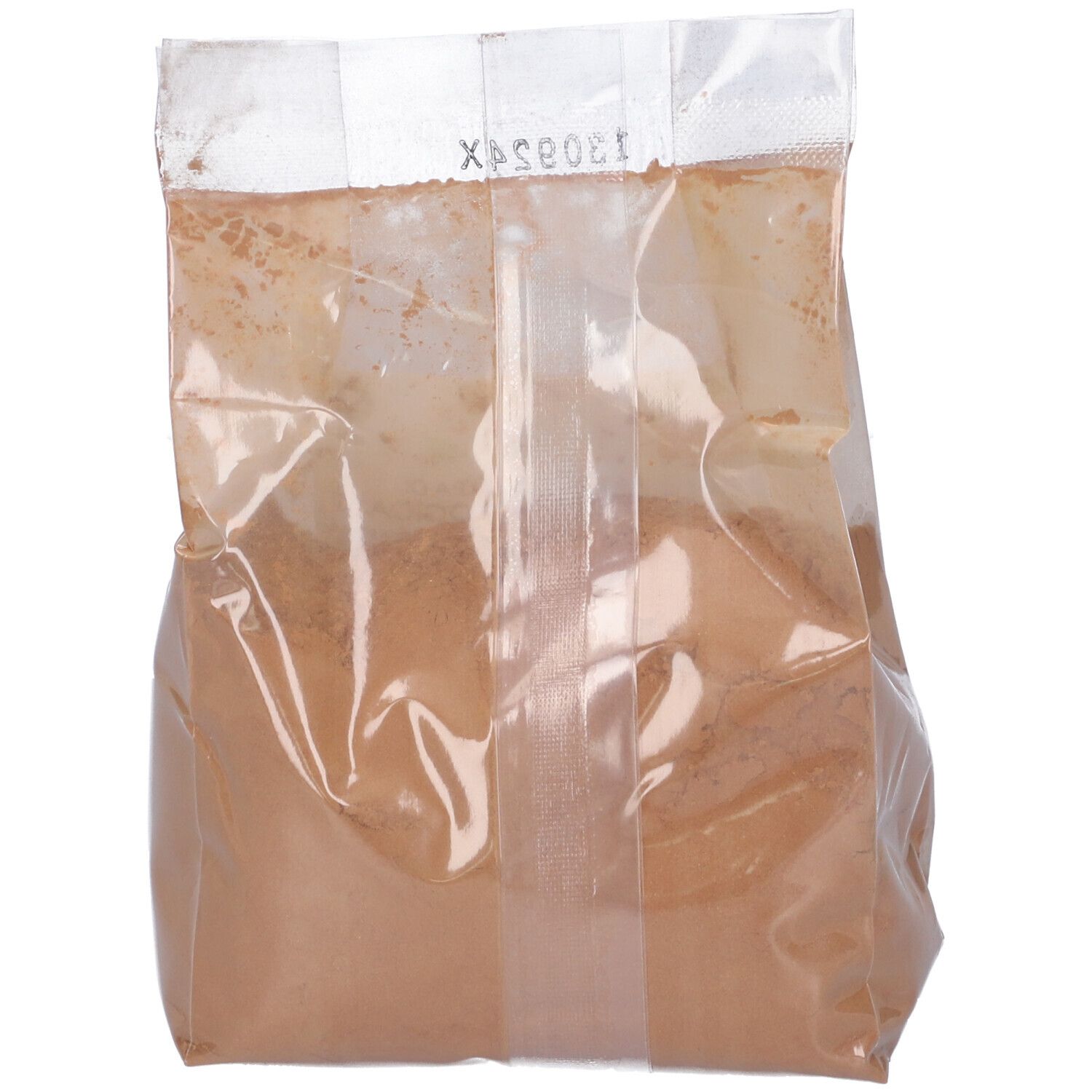 Busta trasparente con Carruba Polp Bio Far Sempl&Bio. Contenuto visibile. Sigillo in alto.