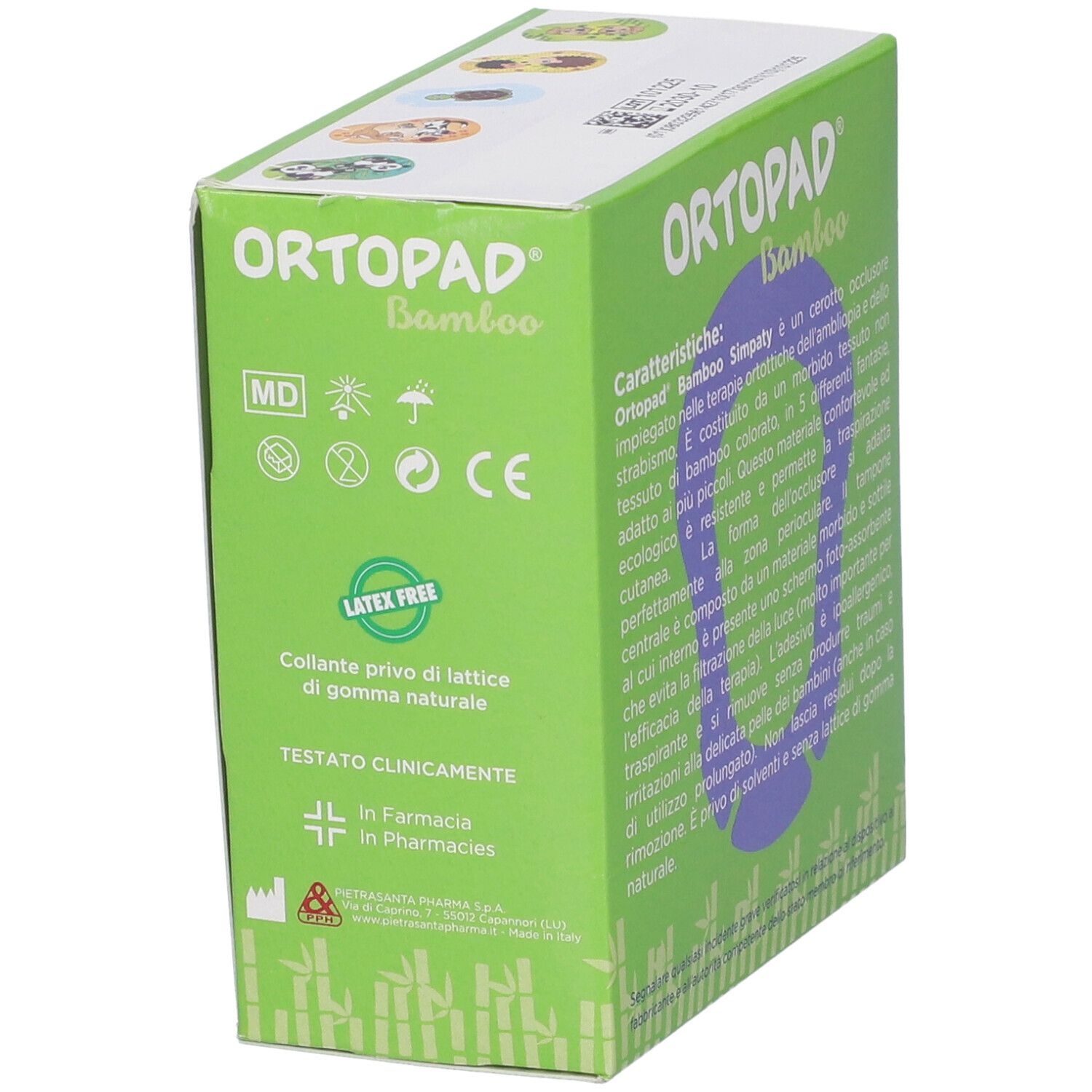 ORTOPAD Bamboo Simpaty Okklusionspflaster für Kinder, 20 Stück.