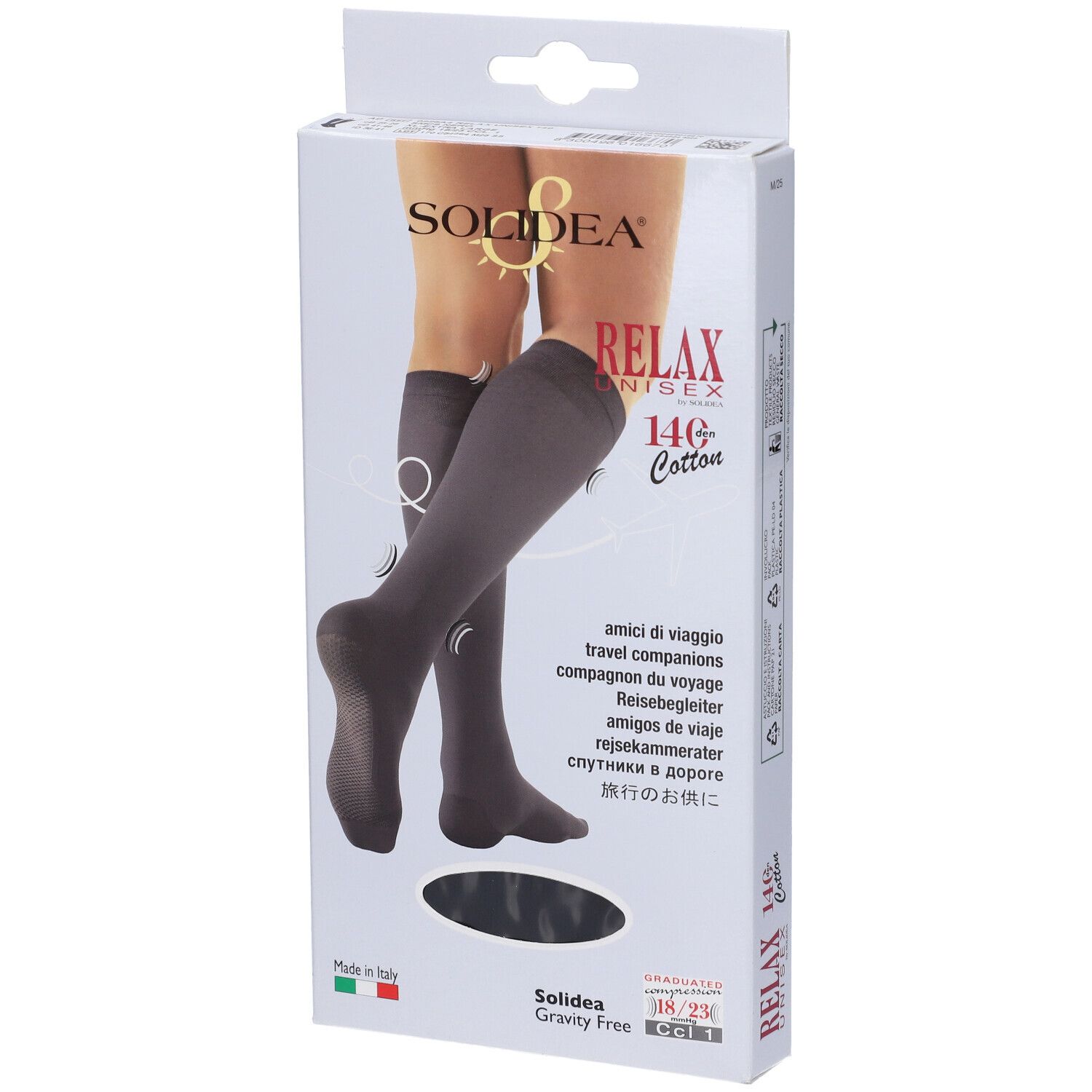 Solidea Relax Unisex - Gambaletto 140 Den (18-23 Mmhg) Compressione Graduata Forte Taglia 4- XL Nero - Immagine 4