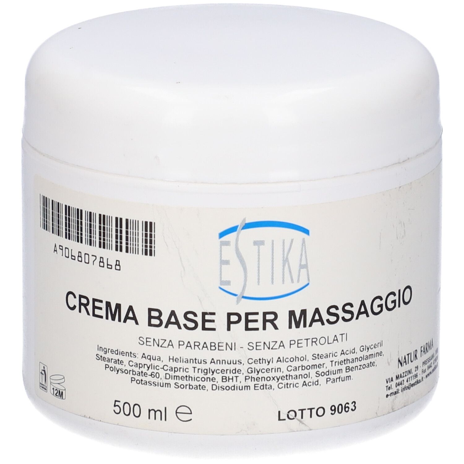 Crema Base Massaggio 500Ml
