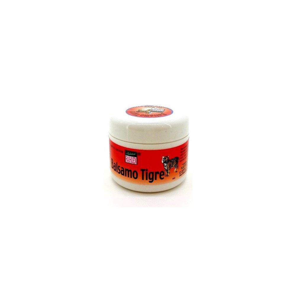 Vasetto bianco con etichetta rossa. L'etichetta riporta "Balsamo Tigre".