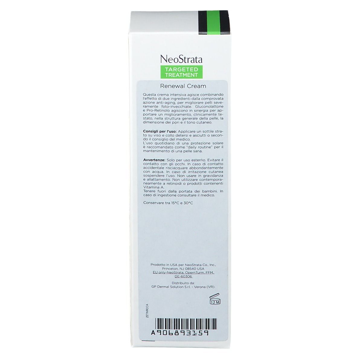 Rückseite der Produktverpackung. Text in mehreren Sprachen. Enthält Informationen über das Produkt und die Anwendung.