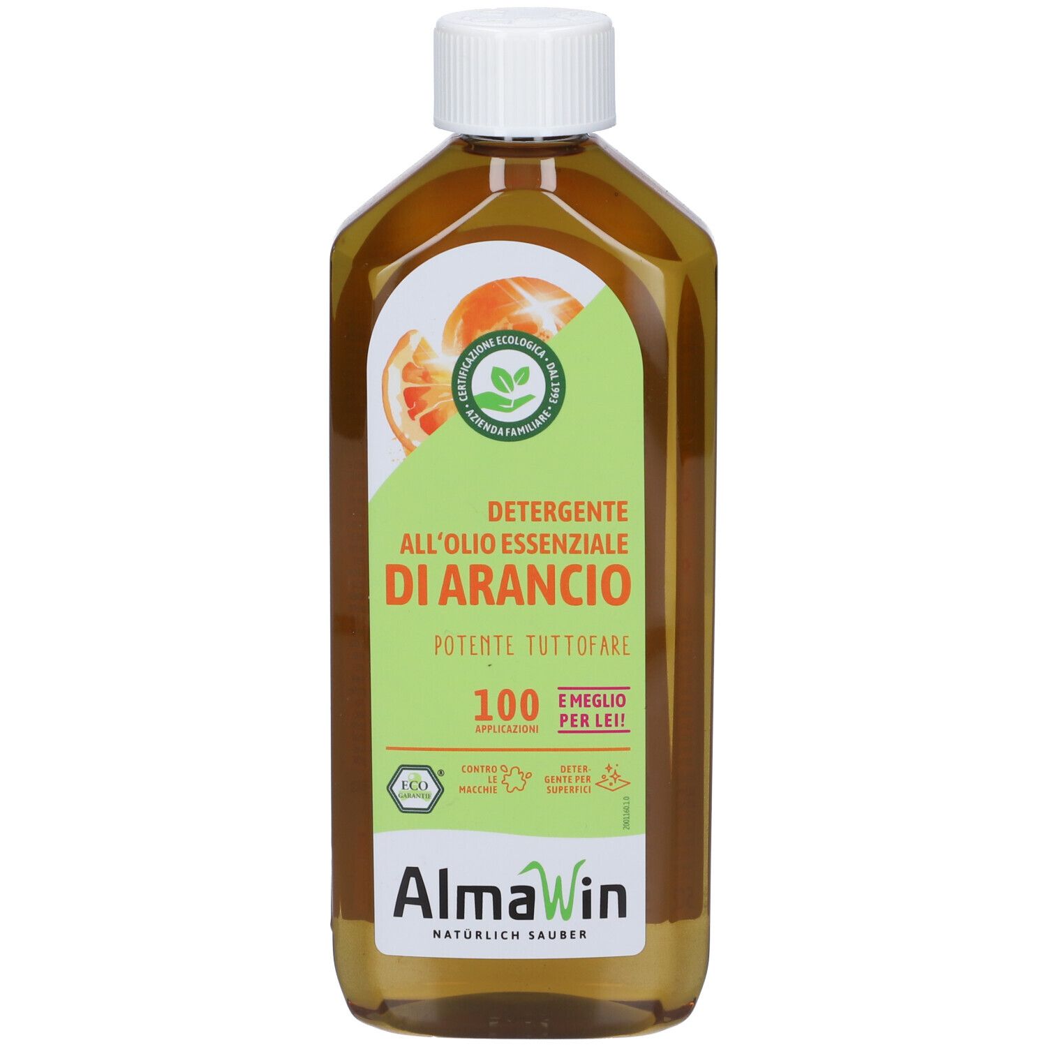 Almawin Detergente Concentrato All'Olio Di Arancia Eco Bio 500 Ml
