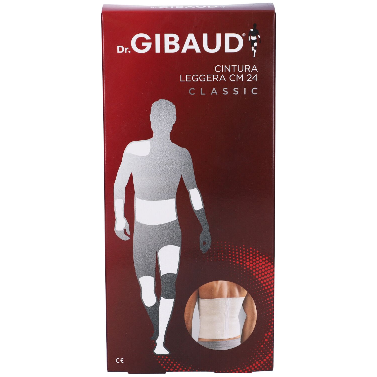 Confezione Dr. Gibaud. Nome del prodotto e rappresentazione schematica del corpo.
