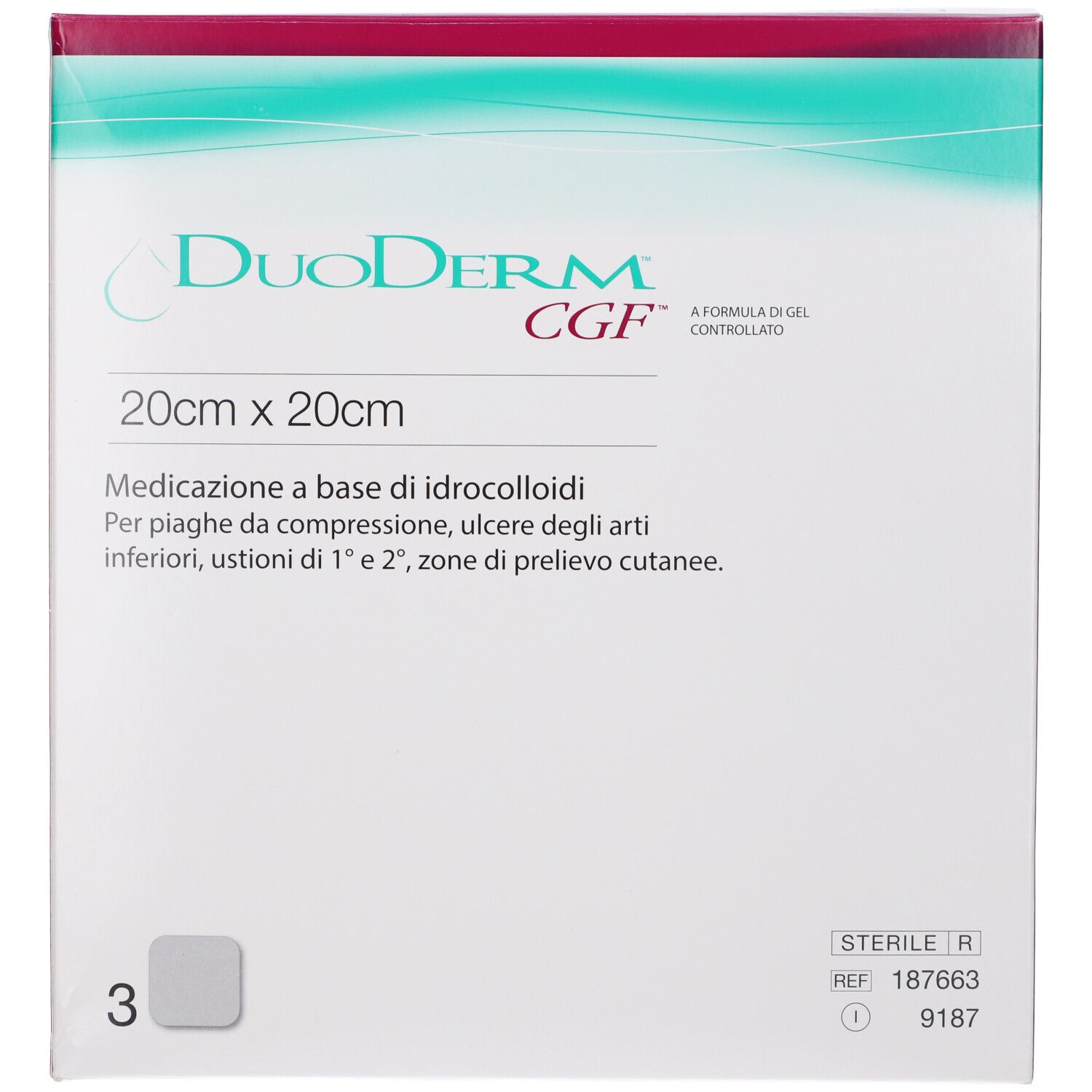 Duoderm CGF 20X20 3PZ 9187 3 St Pflaster