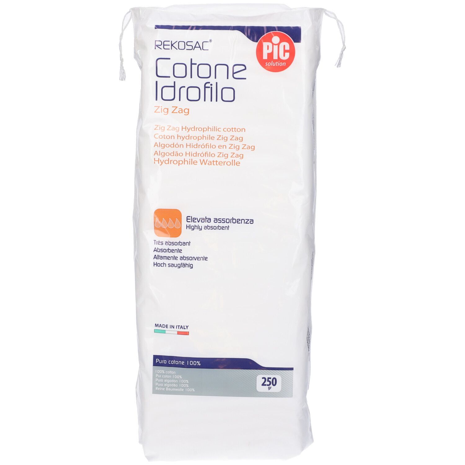 Artsana Pic Cotone Idrofilo Ovatta Zig Zag Rekosac 250 G - Immagine 3