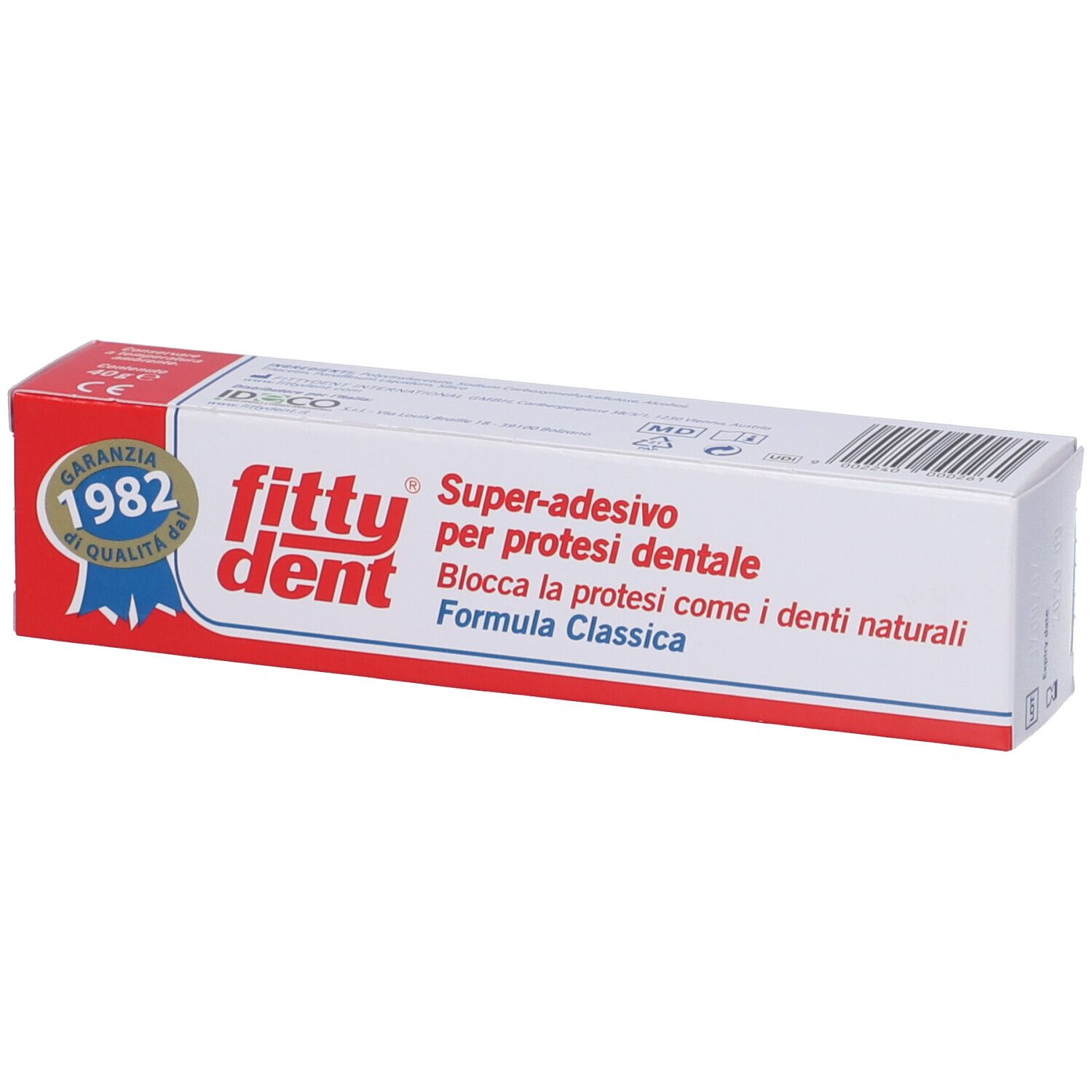 FittyDent Super-Adhäsiv für Zahnprothesen, klassische Formel.