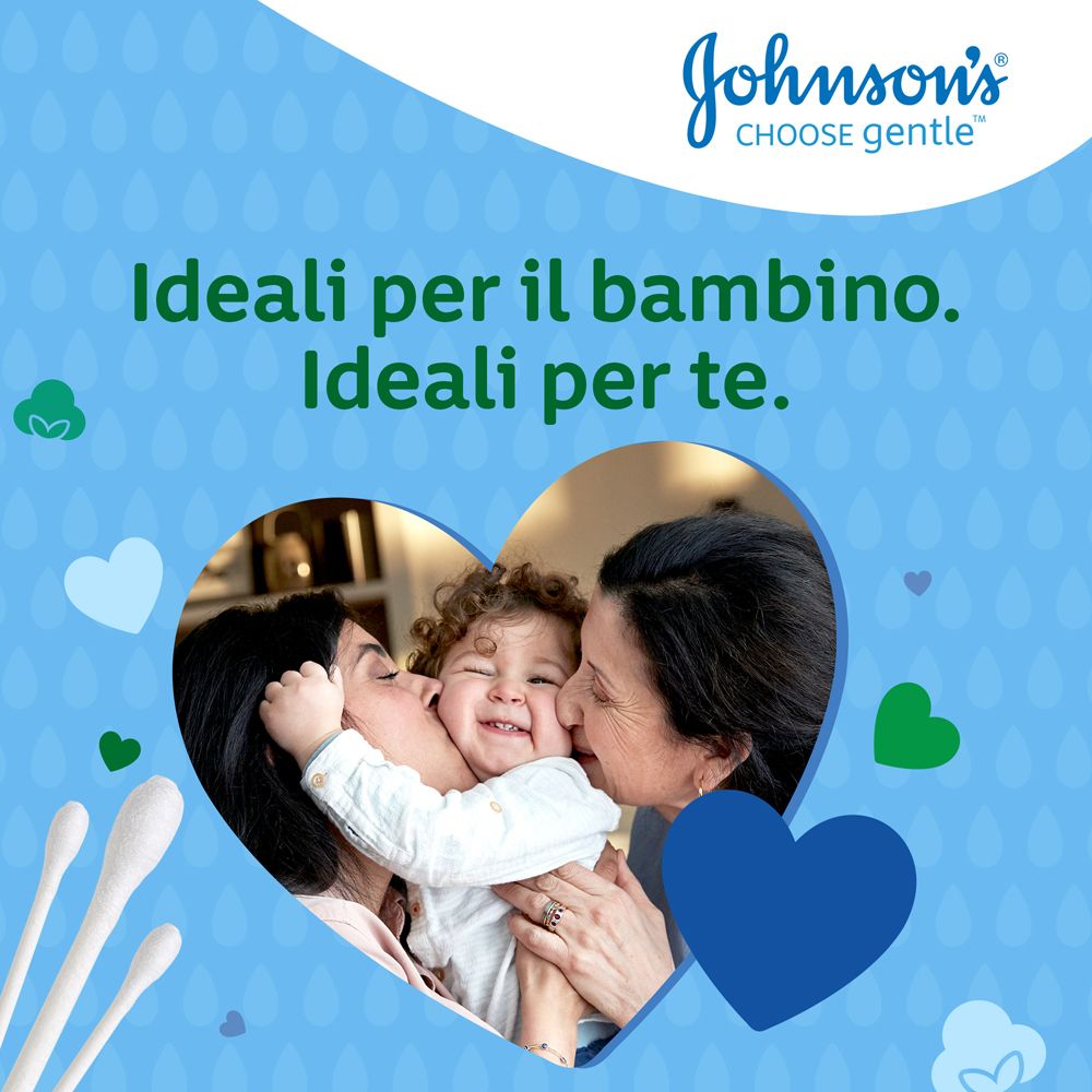 Tre persone baciano un bambino. Testo: Ideali per il bambino. Ideali per te.