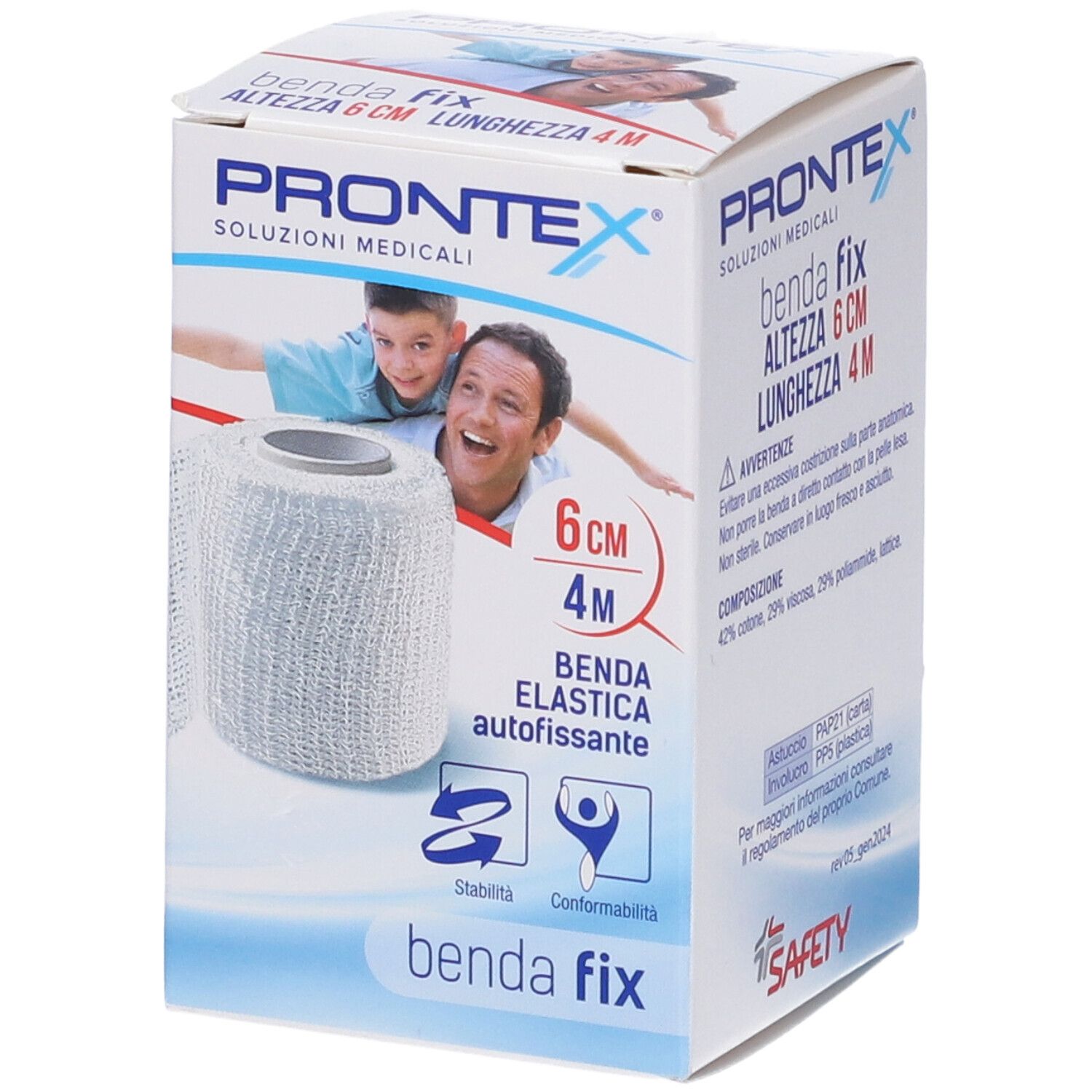 Prontex Benda Fix Elastica Autofissante 4 m x 6 cm