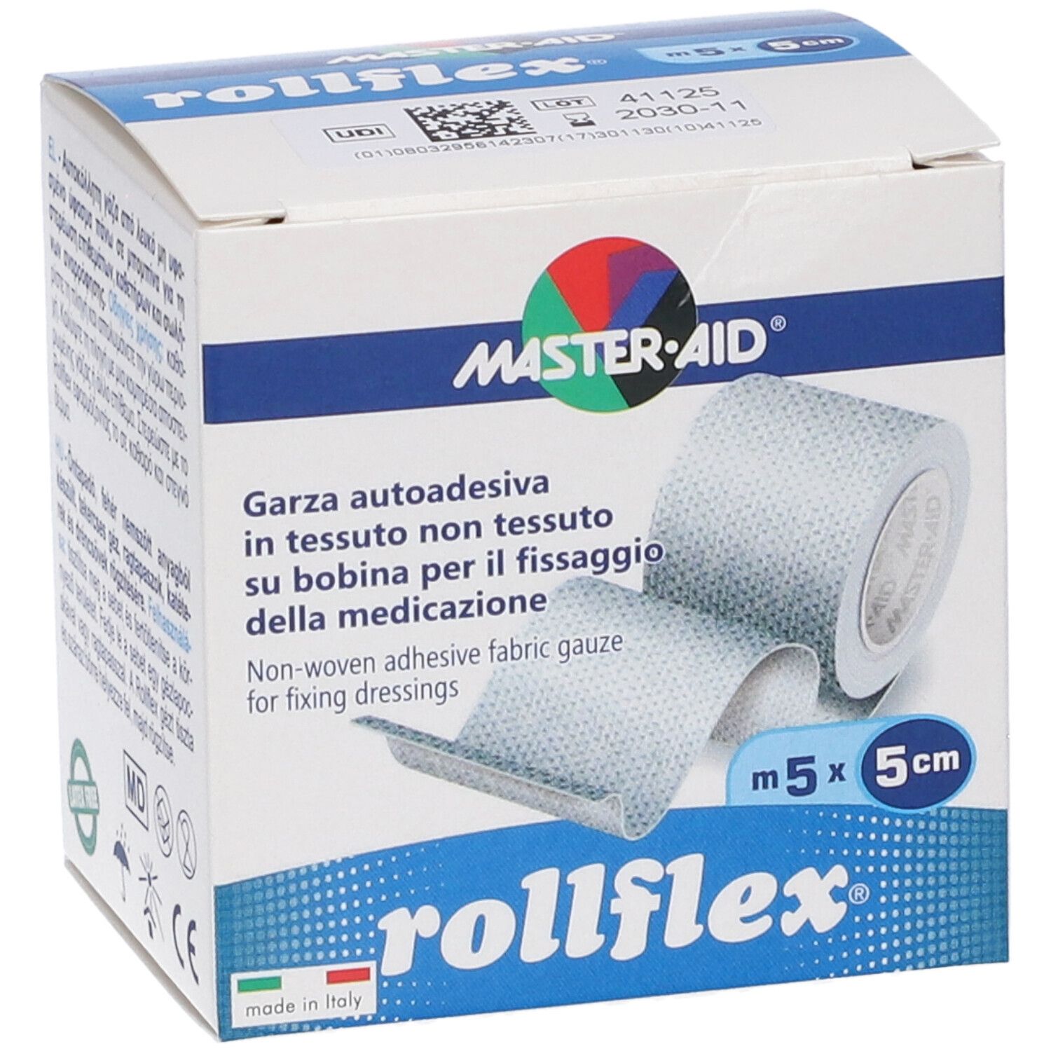 Rolltex Klebeband, 5m x 5cm, weiß, latexfrei.